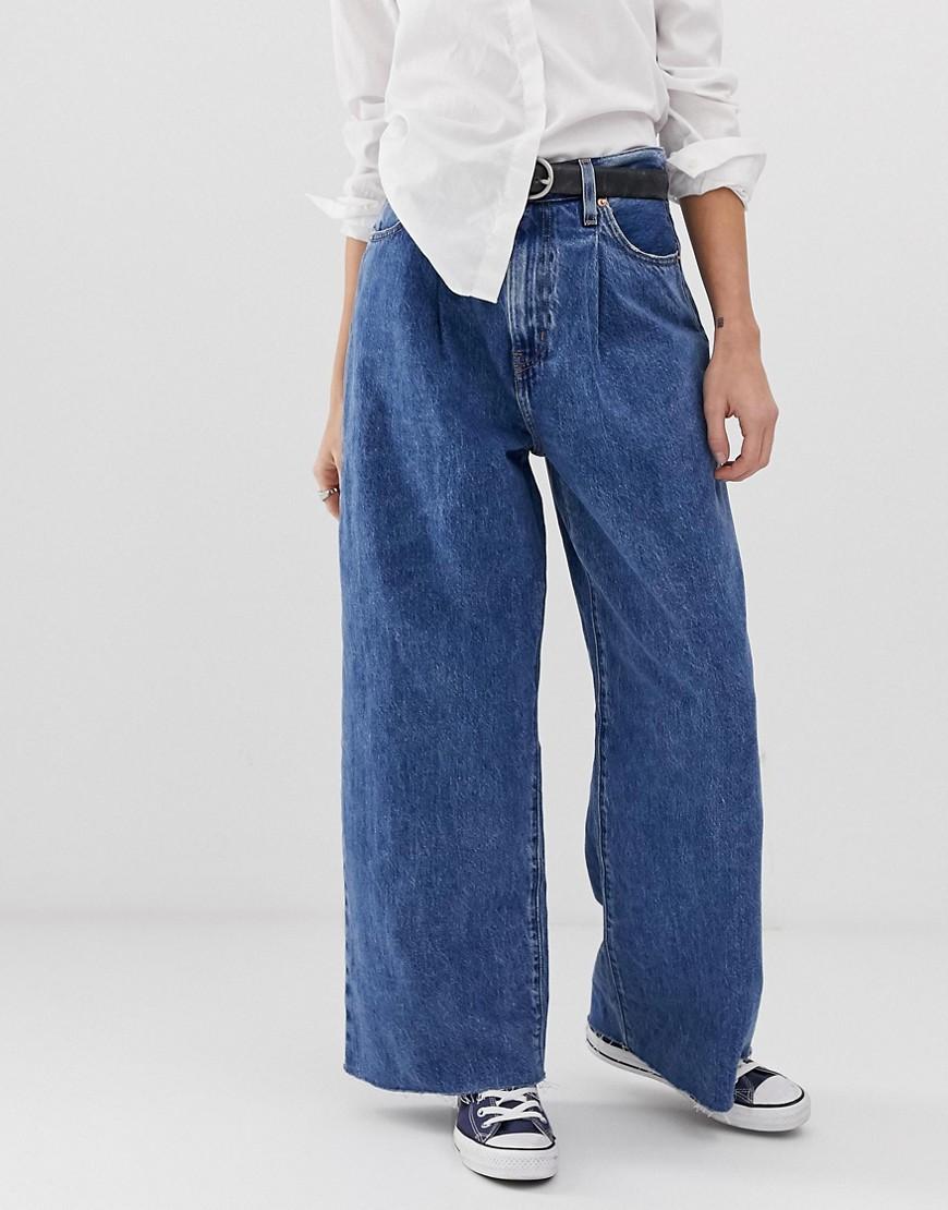 Levi's Denim Weite Jeans mit Bundfalten in Blau | Lyst DE