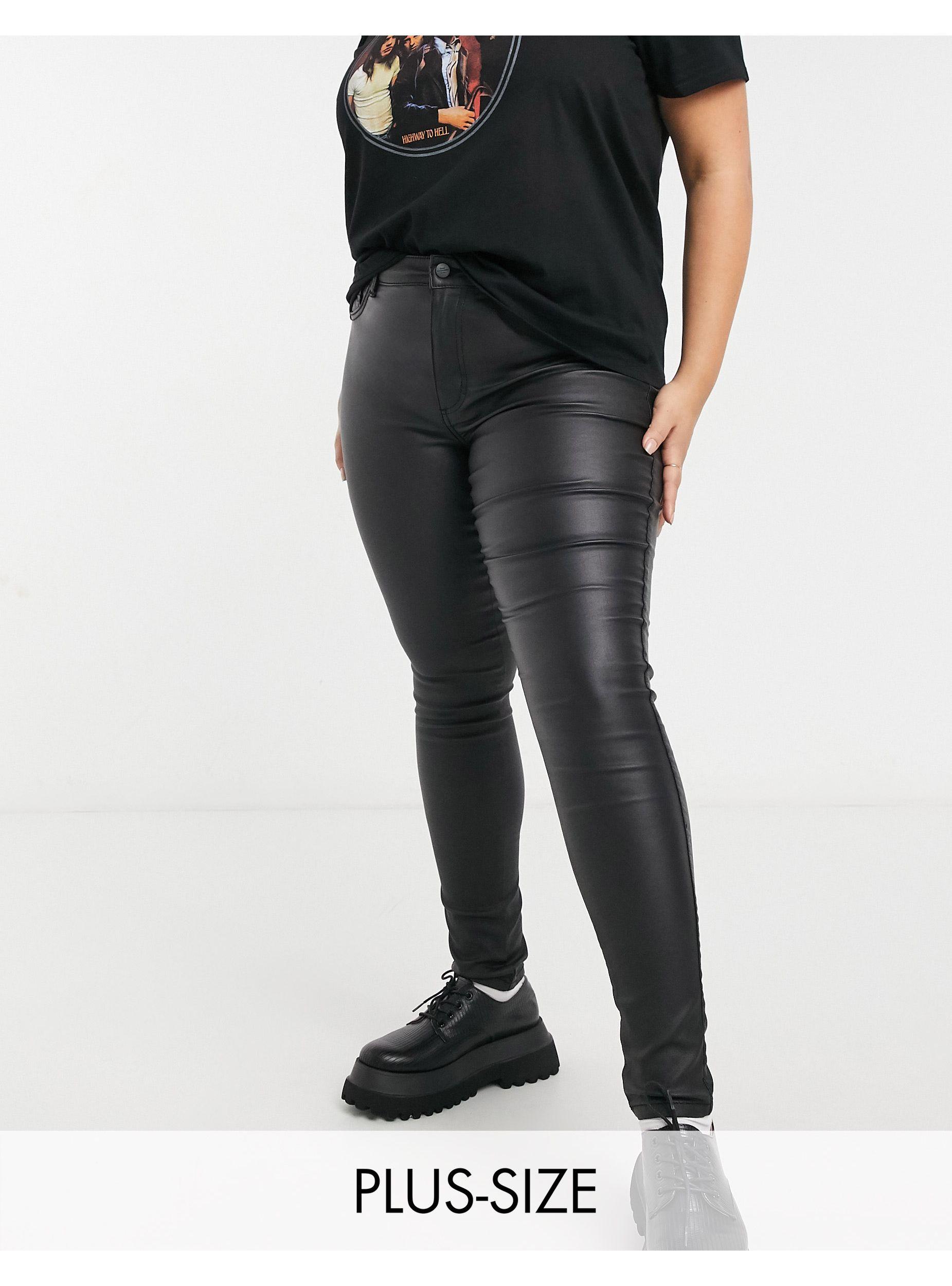 ONLY Coated Skinny Jeans in Black | Lyst