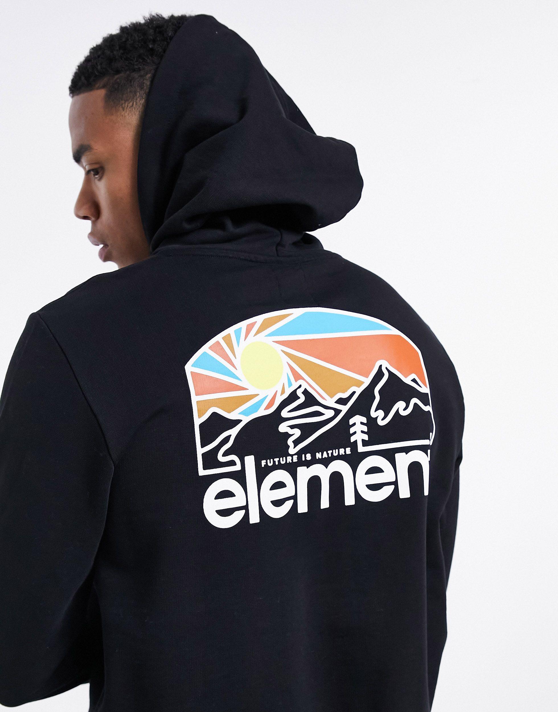 Sudadera negra con capucha y estampado en la espalda sunnet Element de  hombre de color Negro | Lyst