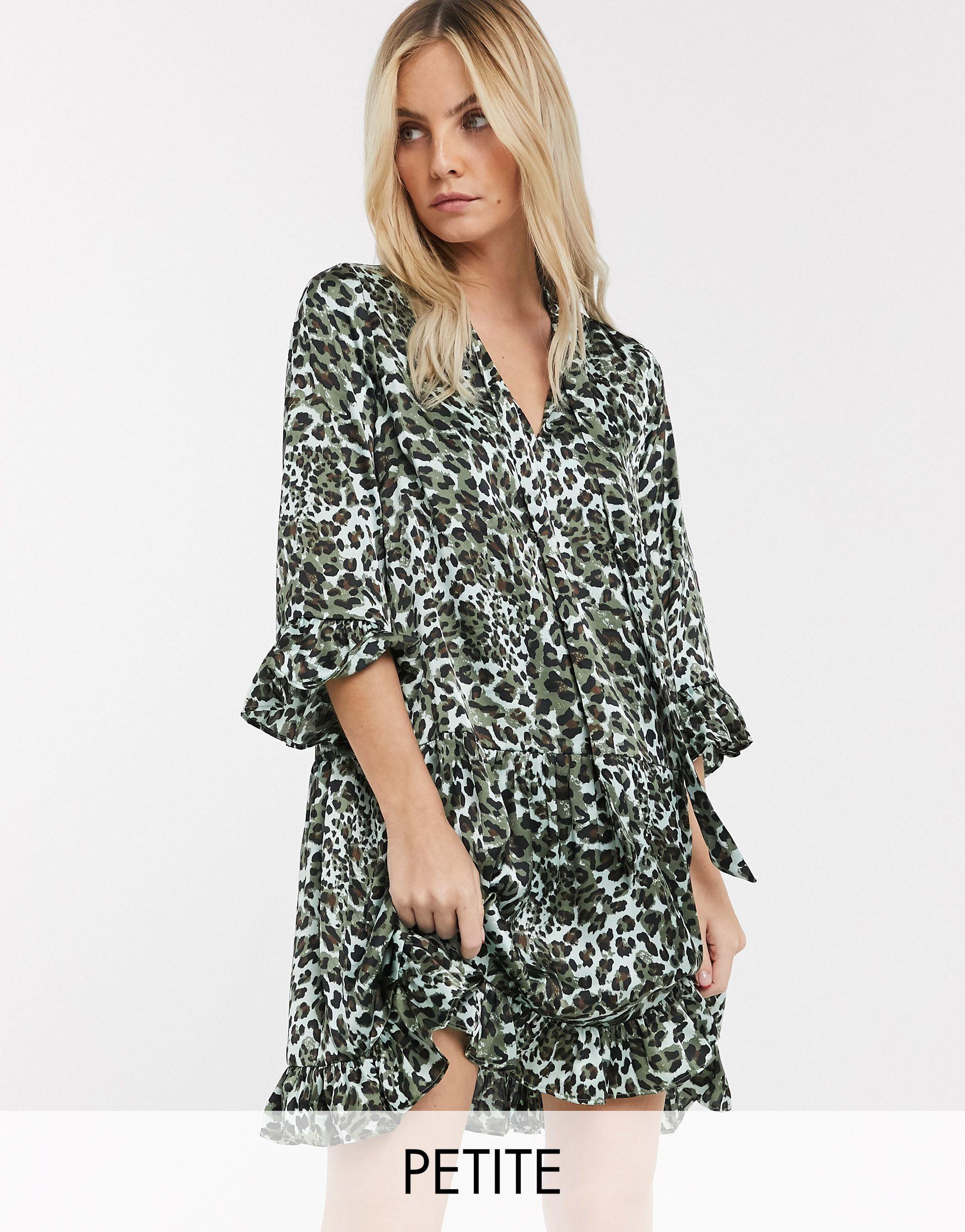 leopard print smock dress