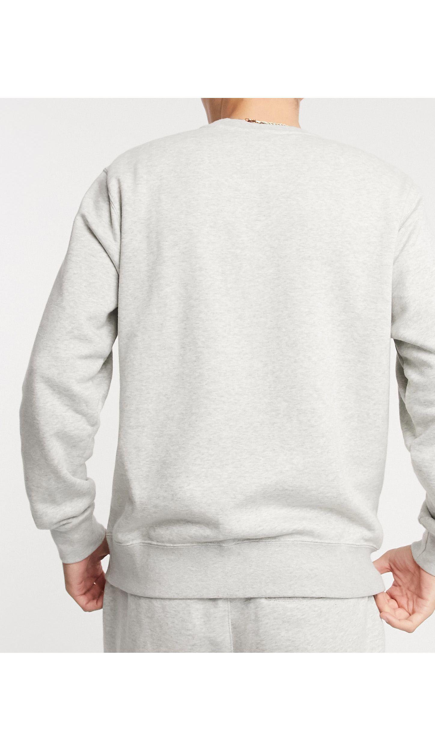 grey nike swoosh crewneck