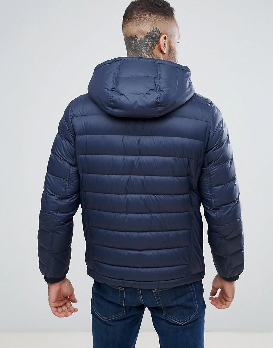 Lyst - Boss By Hugo Boss Obaron Removable Hooded Padded Jacket In Navy ...