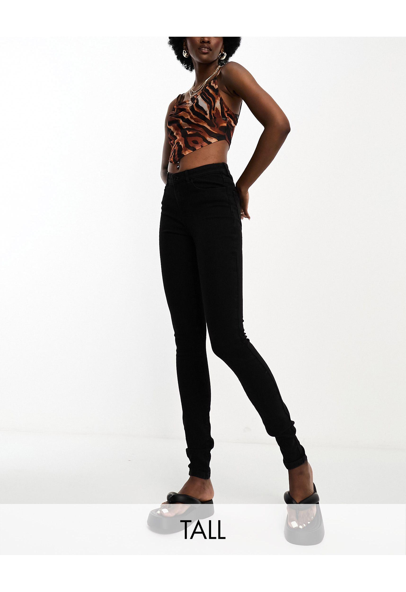 Moda Tall Skinny Mid Jeans Black | Lyst