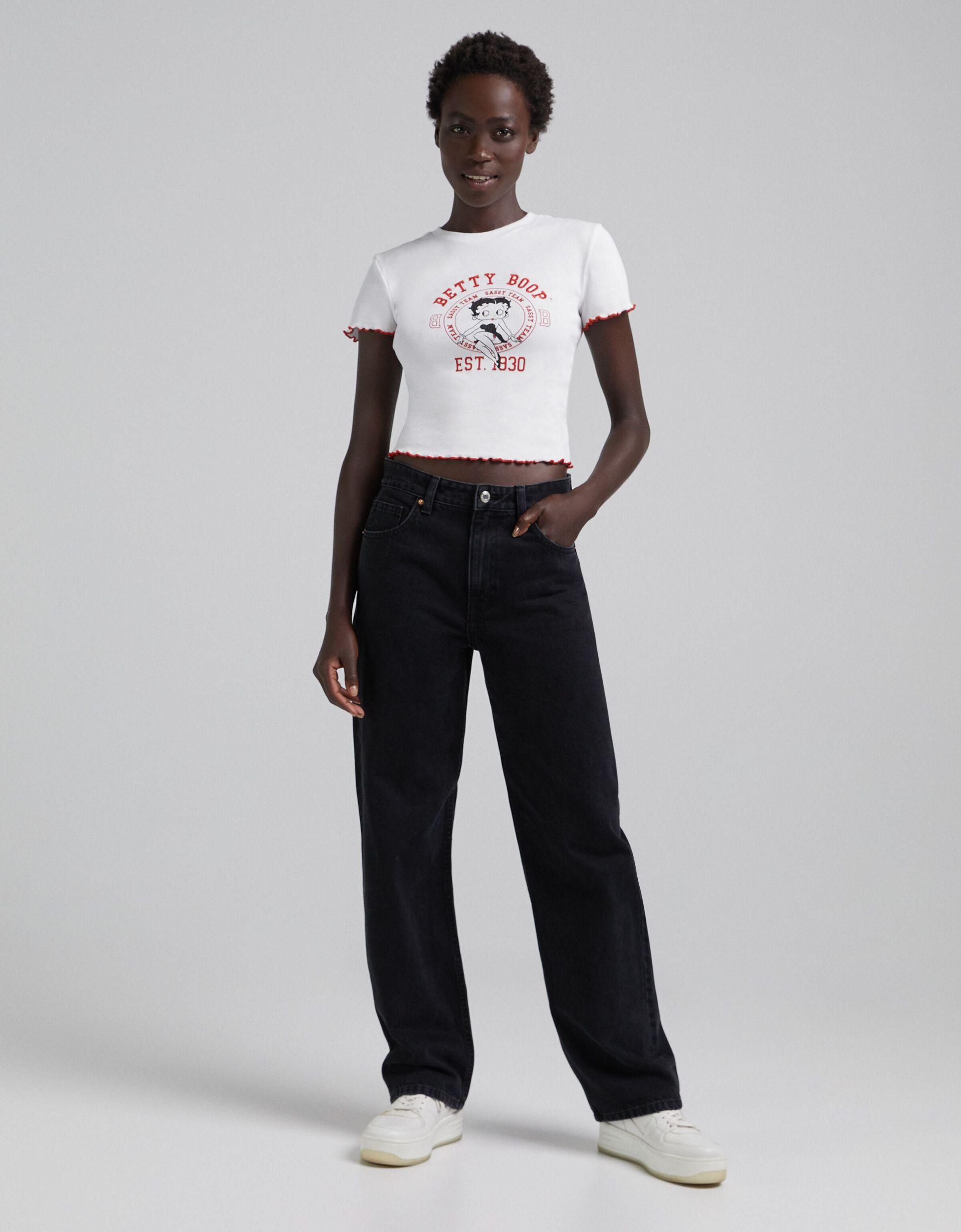 Bershka Denim 90's baggy Jean in Black | Lyst