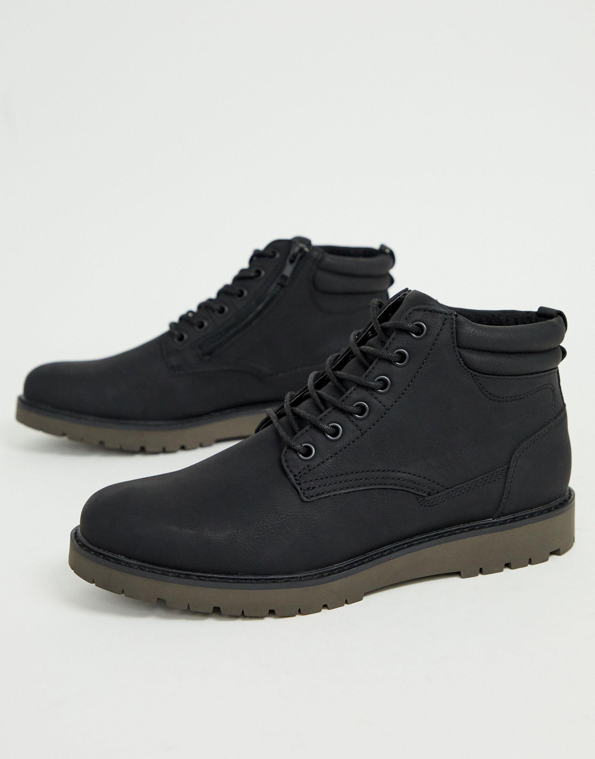 Botas negras con cordones Pull&Bear de Denim de color Negro para hombre |  Lyst