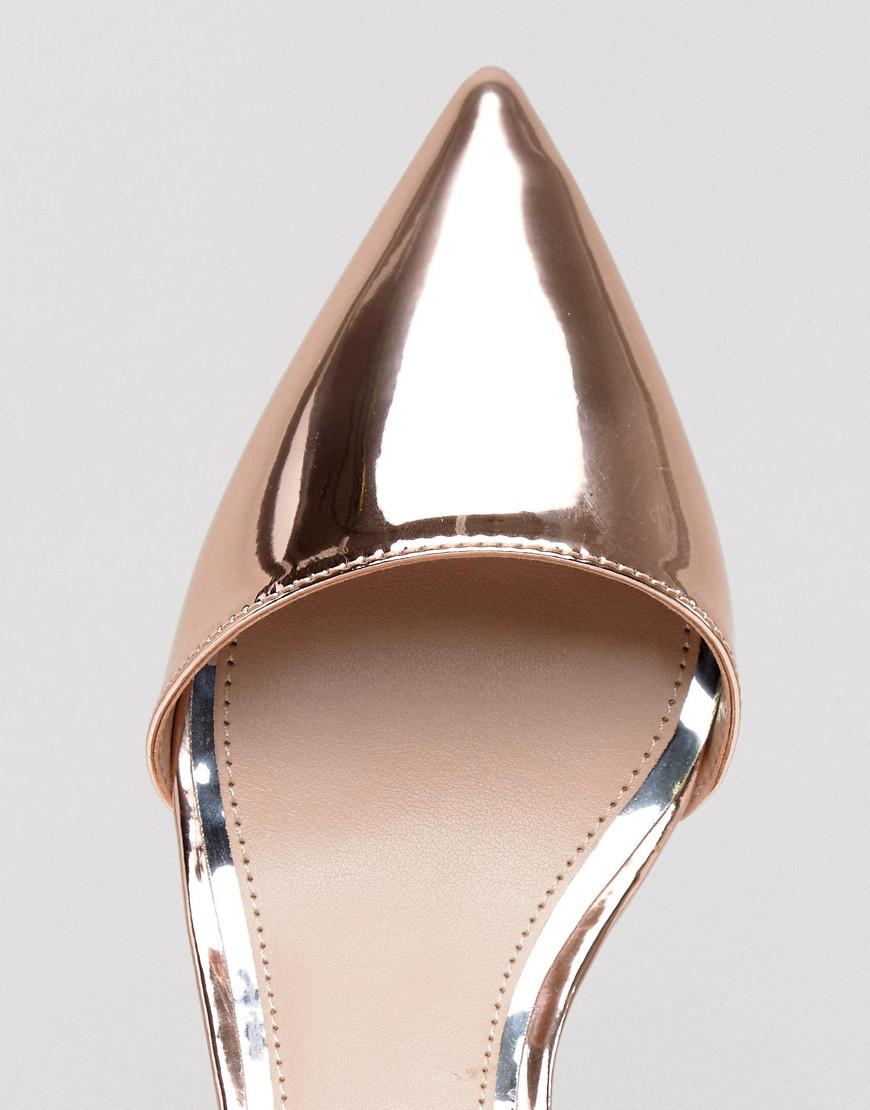 Miss Kg Ava Rose Gold Heeled Shoes in 