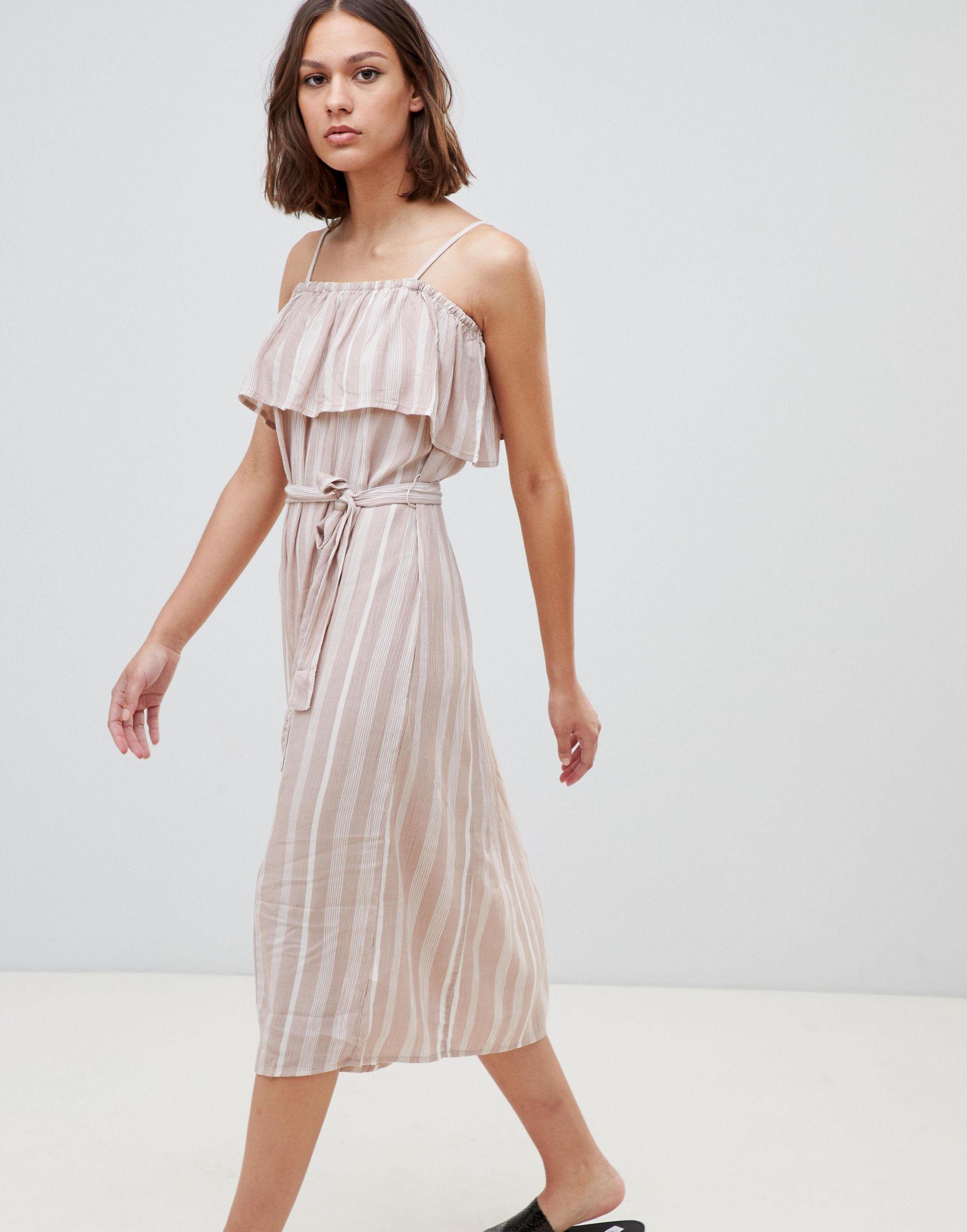 bardot multi stripe dress