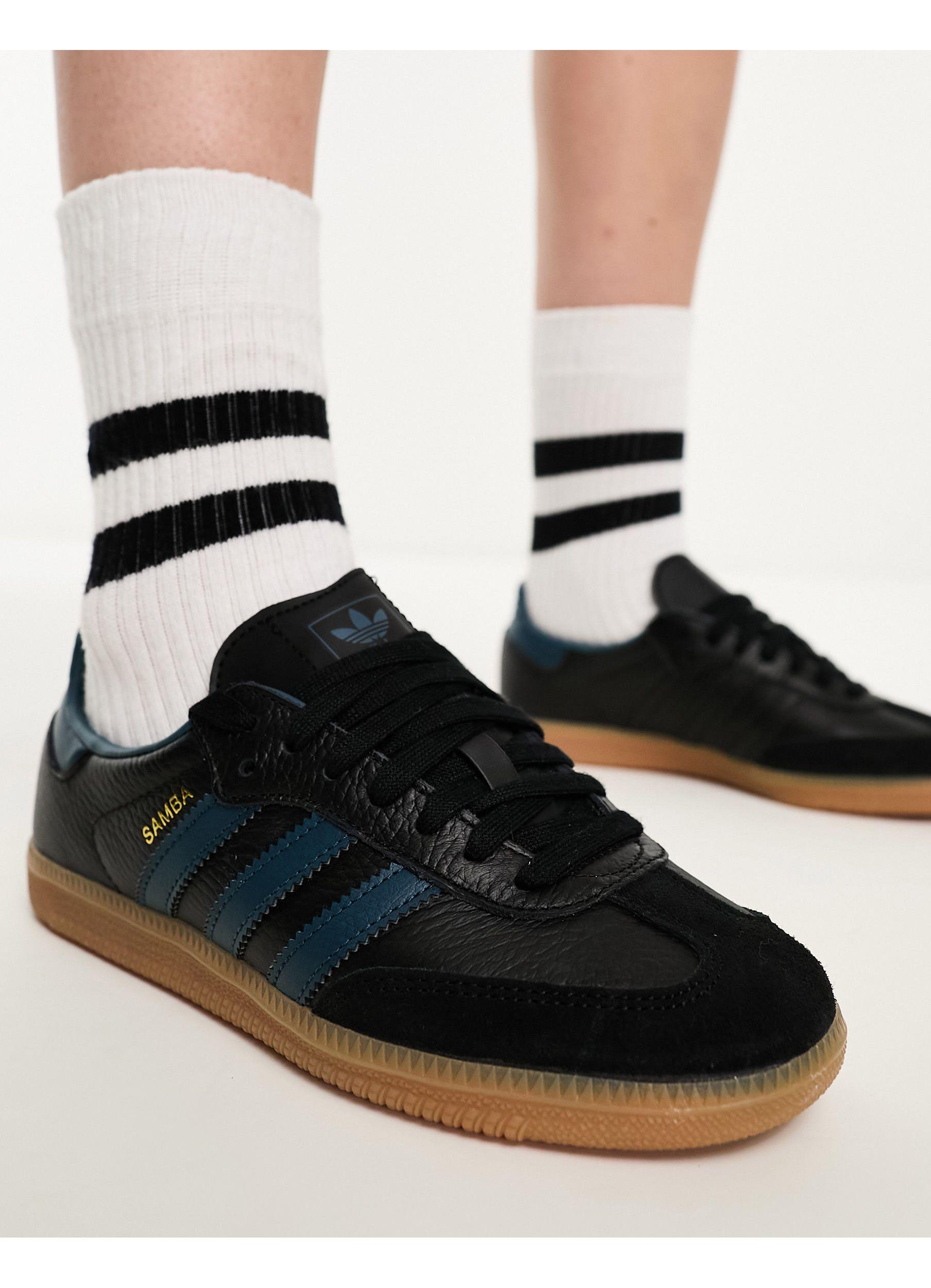 adidas Originals Samba Sneakers in Black | Lyst