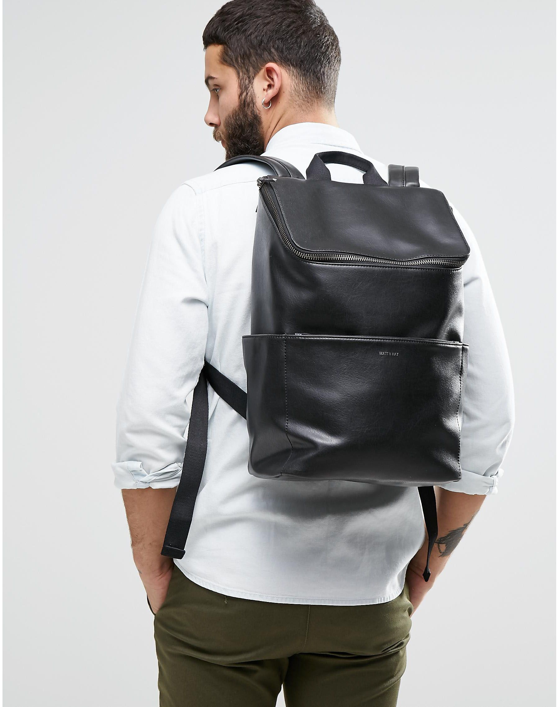 Matt & Nat Leather Dean Backpack in Black for Men - Lyst
