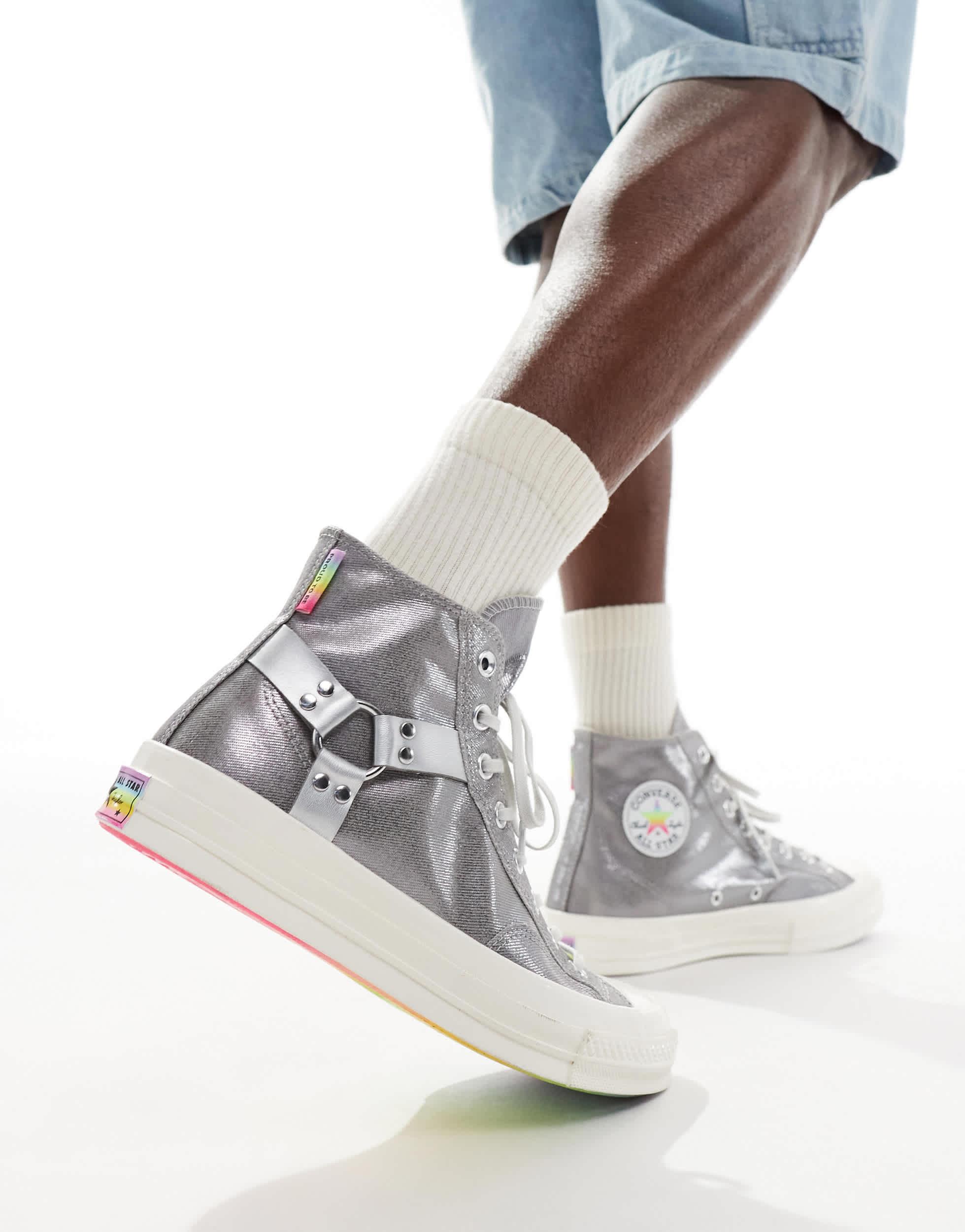 Converse gris métallisé sale