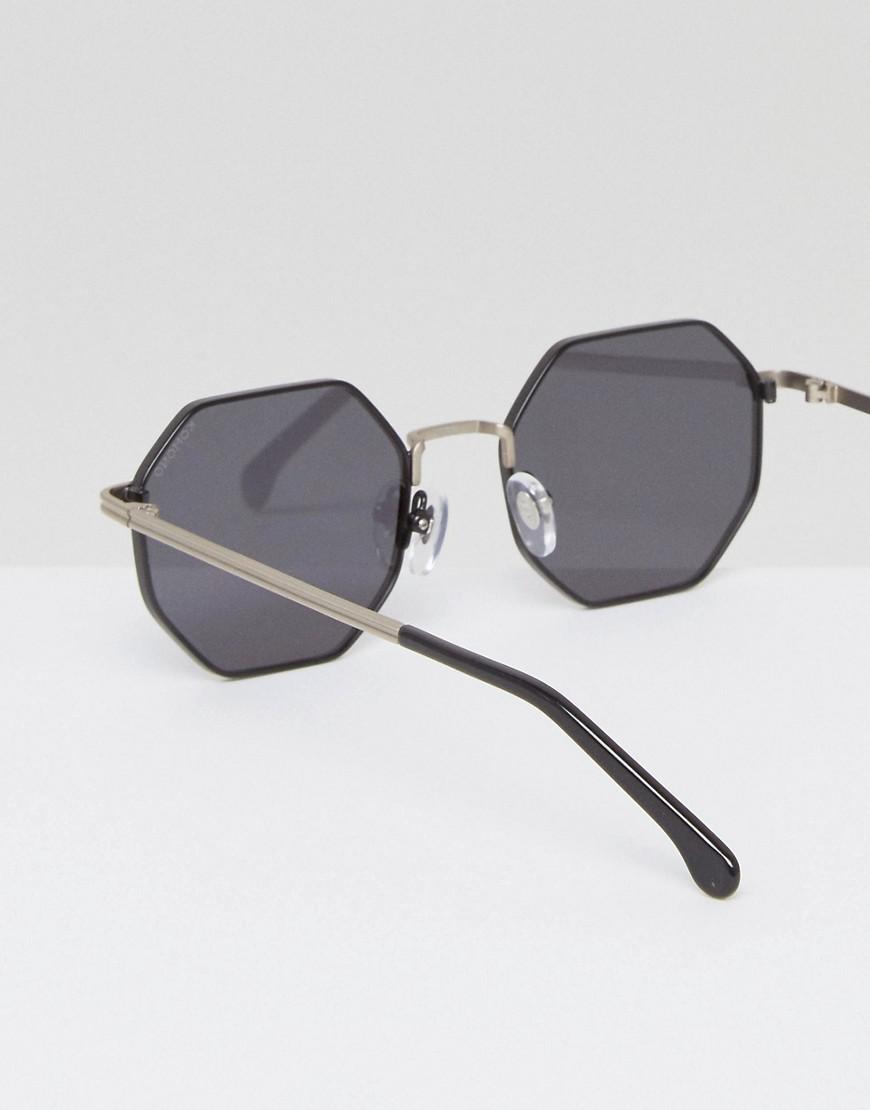 Komono The Monroe Hexagonal Sunglasses in Black for Men | Lyst