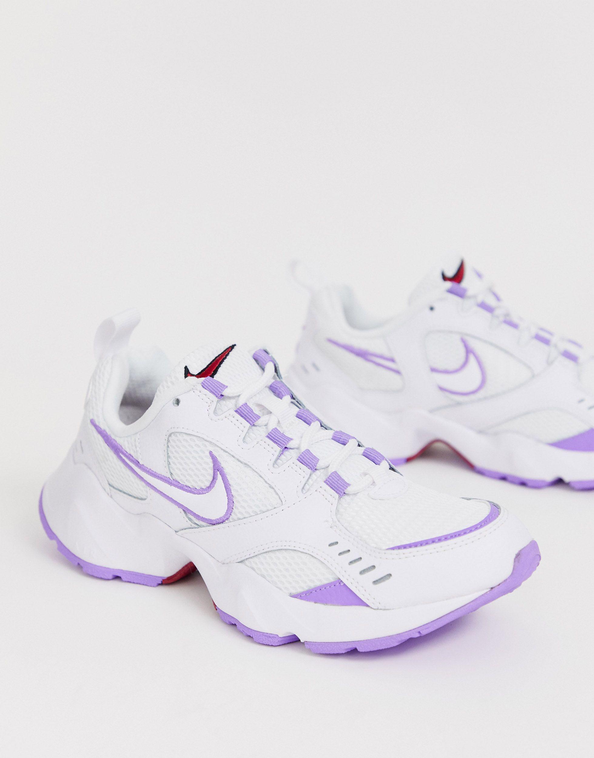 Nike Leather White And Lilac Air Heights Trainers | Lyst Australia