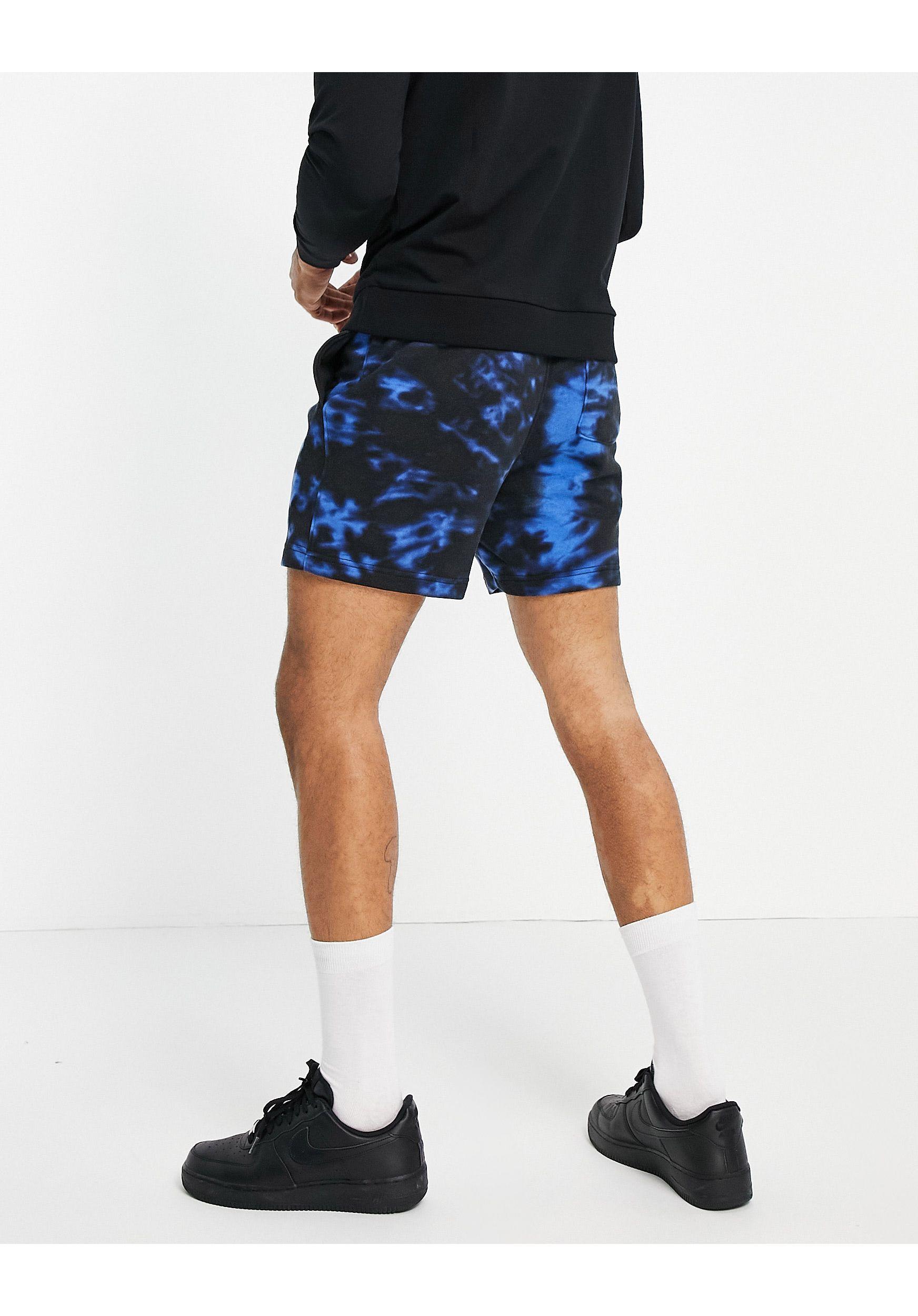 Hollister Tie Dye Sweat Shorts in Black 