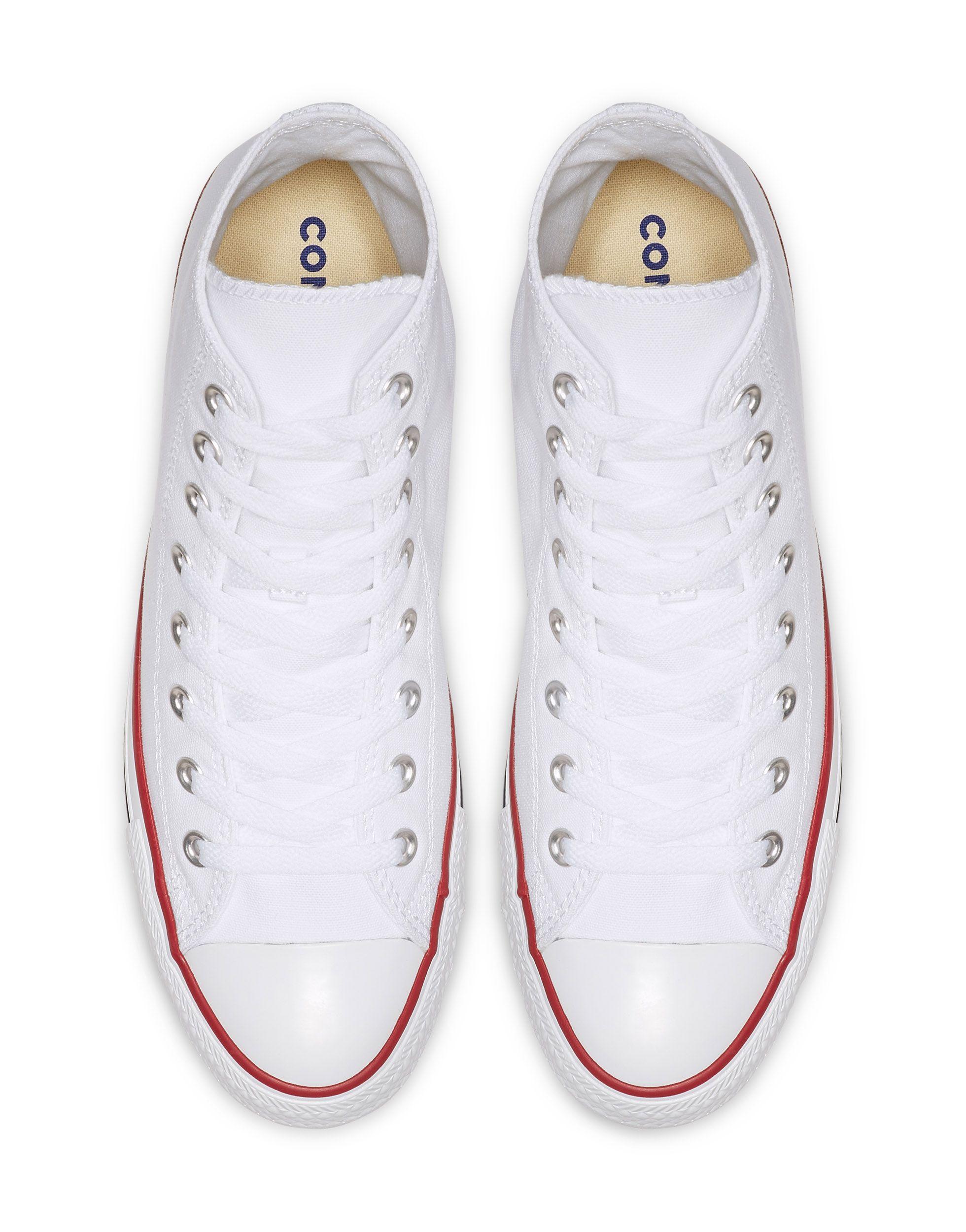 white converse top view