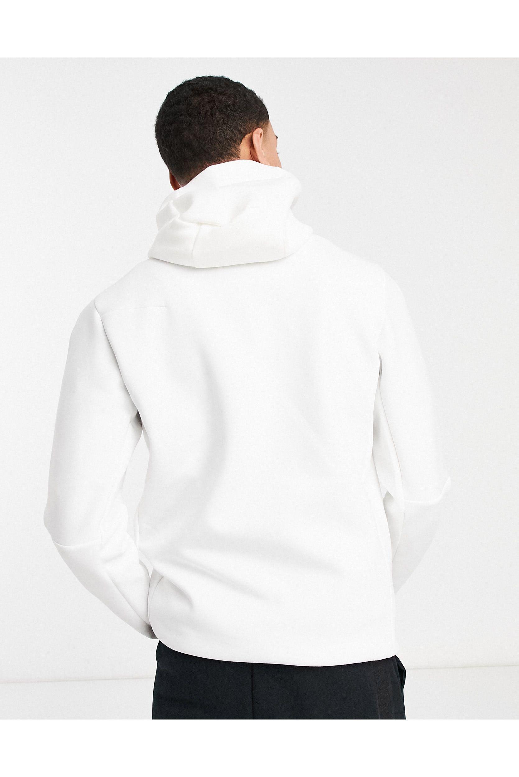 Nike Tech Fleece Full-zip Hoodie in White for Men | Lyst