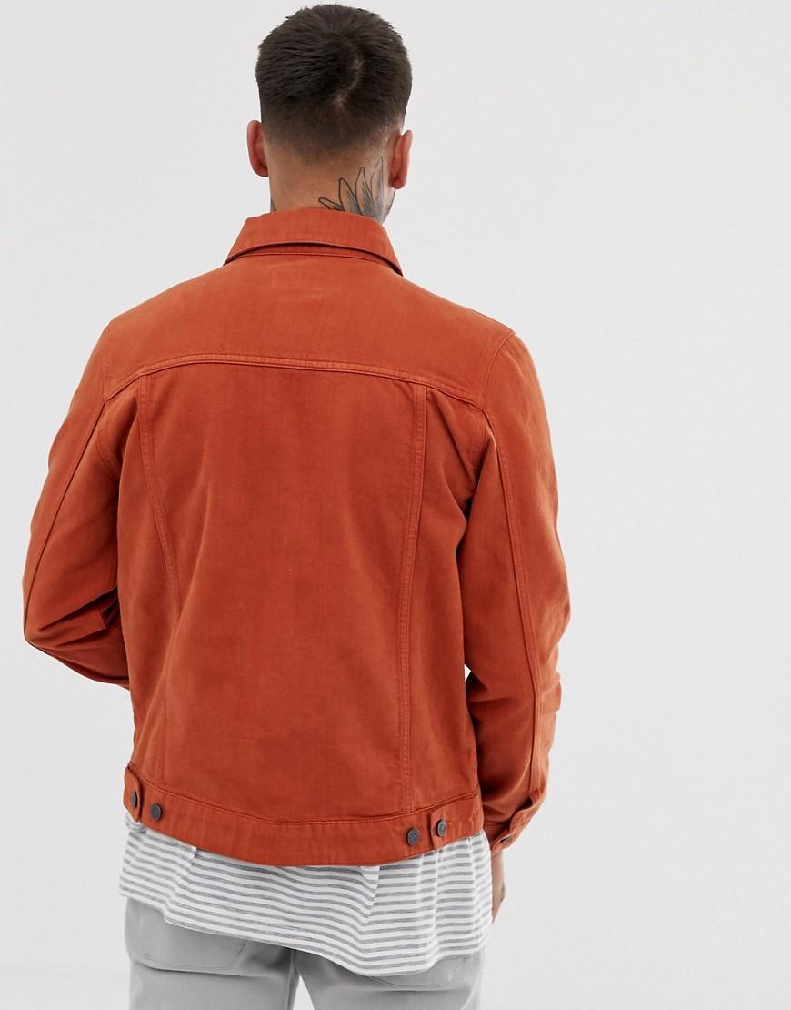 ASOS Western Denim Jacket In Burnt Orange for Men Lyst