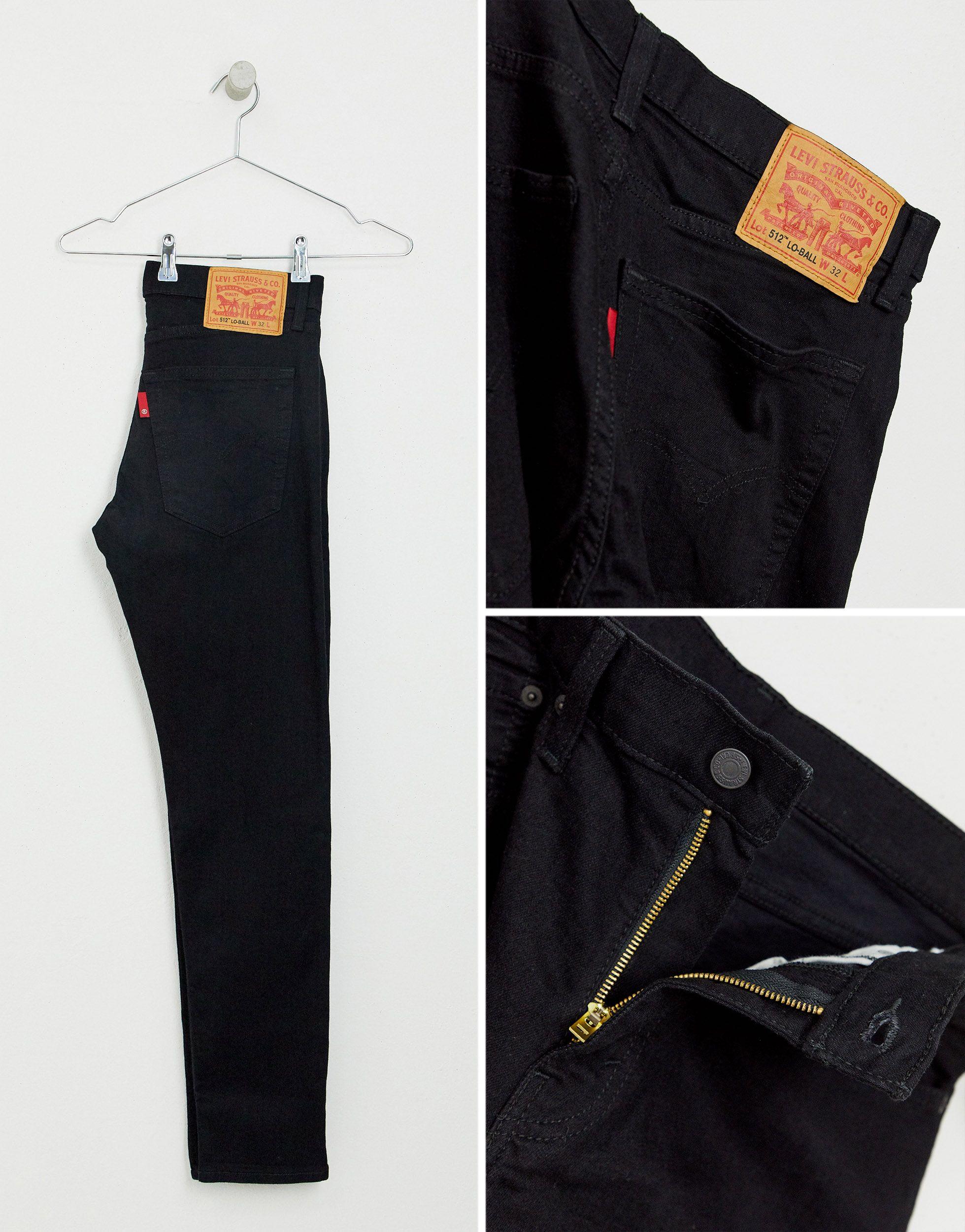 Levi'S Lo-Ball 512 Slim Taper Fit Jeans In Black For Men | Lyst Uk