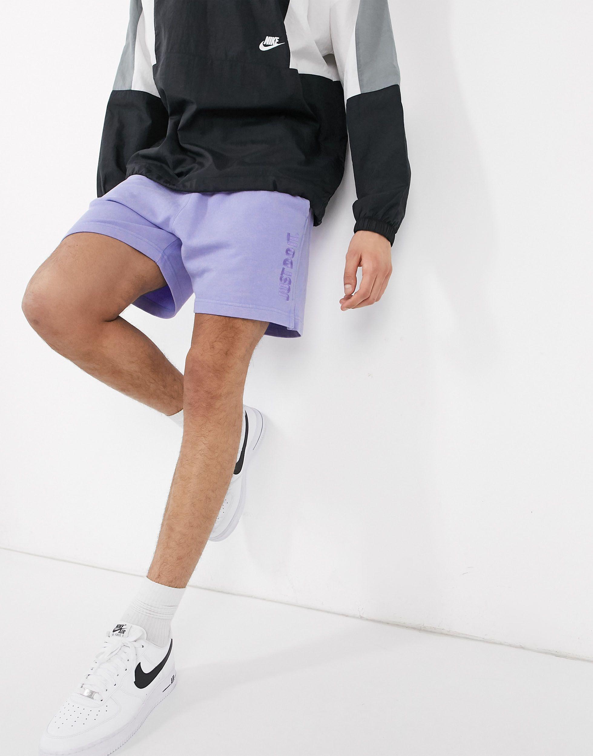 Nike Just Do It Washed Shorts in Purple for Men | Lyst