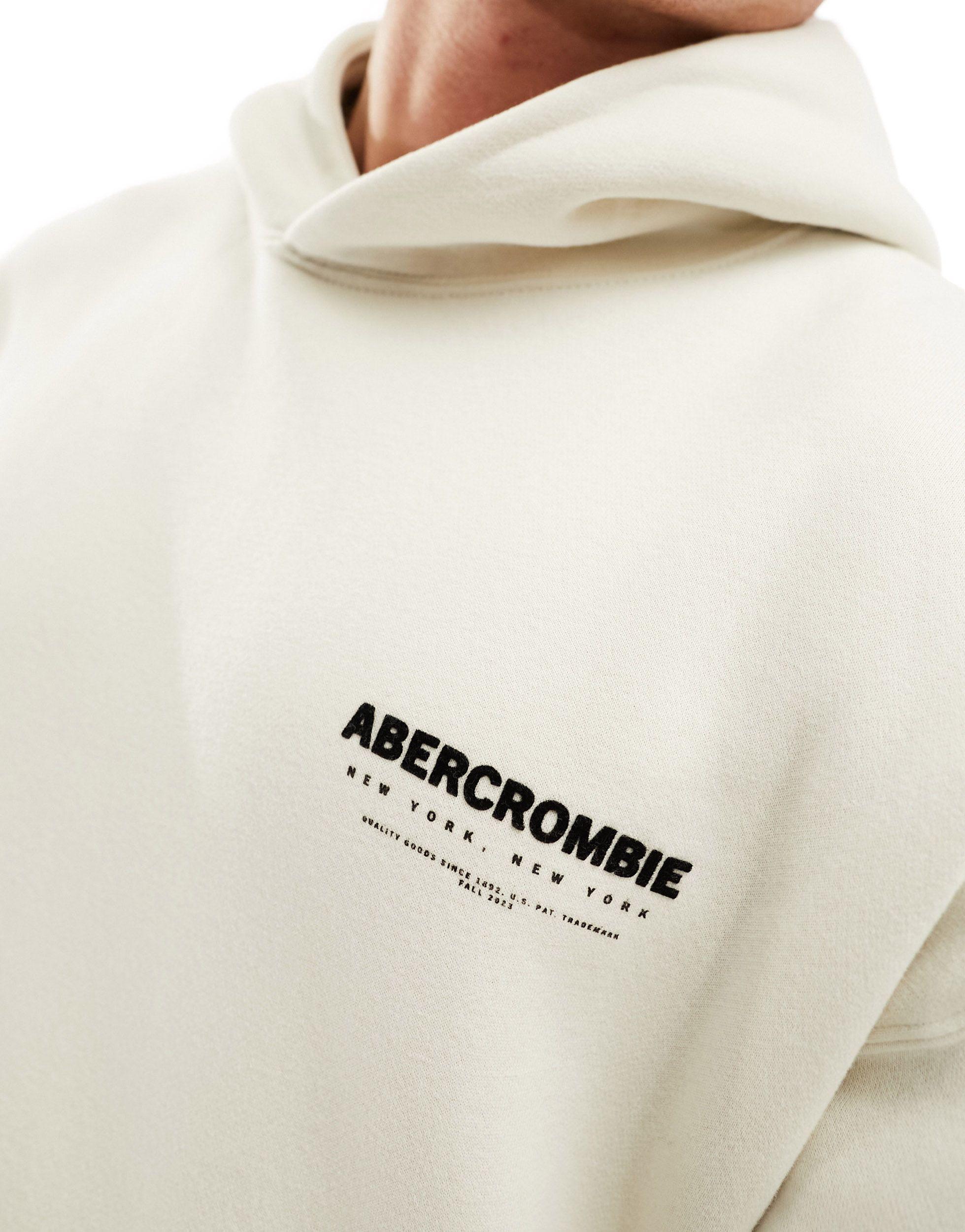 Abercrombie Fitch Front And Back Logo Oversized Hoodie in Natural for Men Lyst Australia