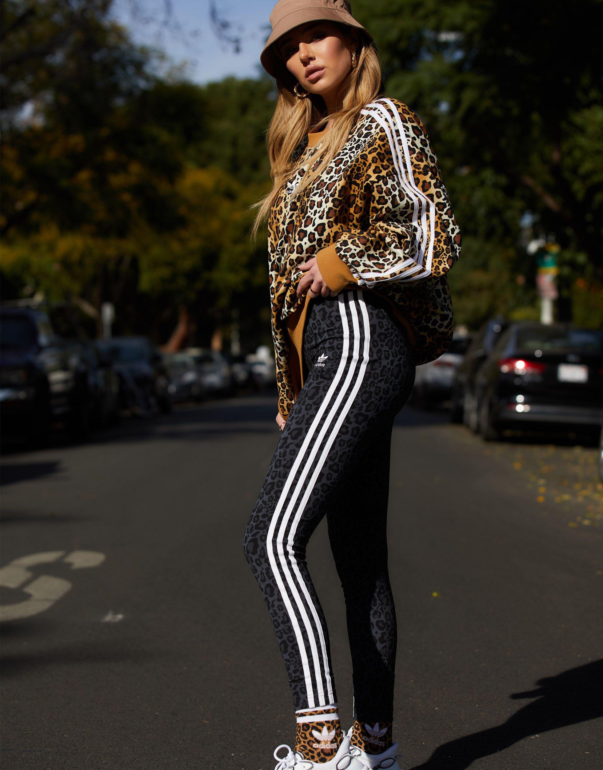 катастрофа направо Онзи ден adidas Originals 'leopard Luxe' leggings in Black | Lyst