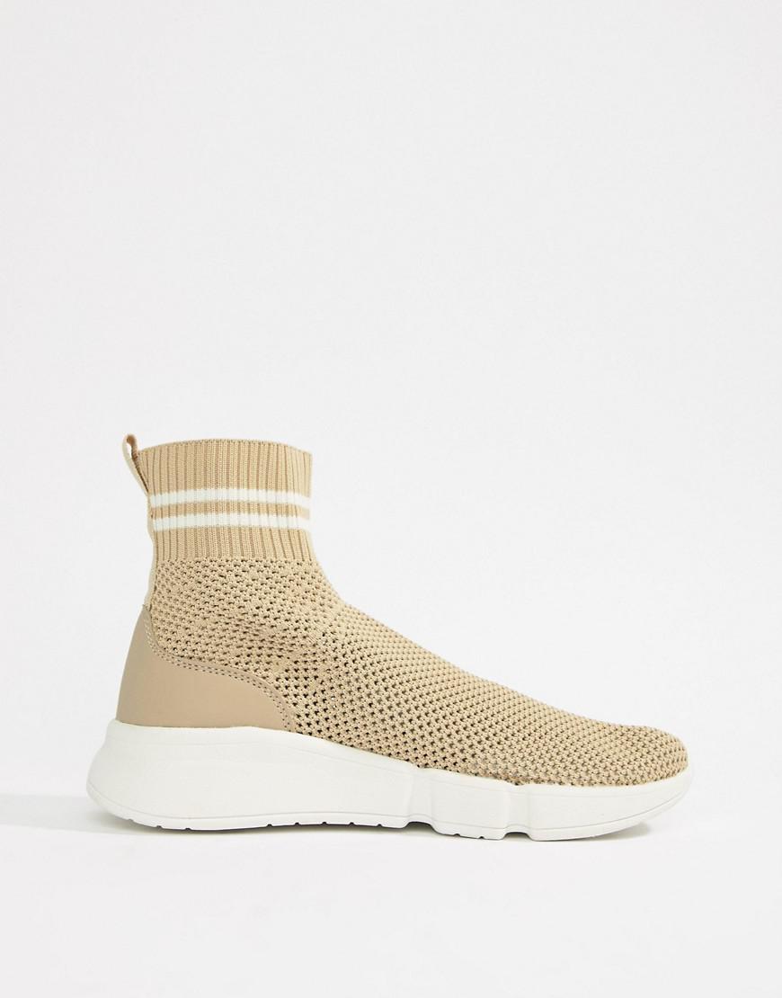 beige sock trainers