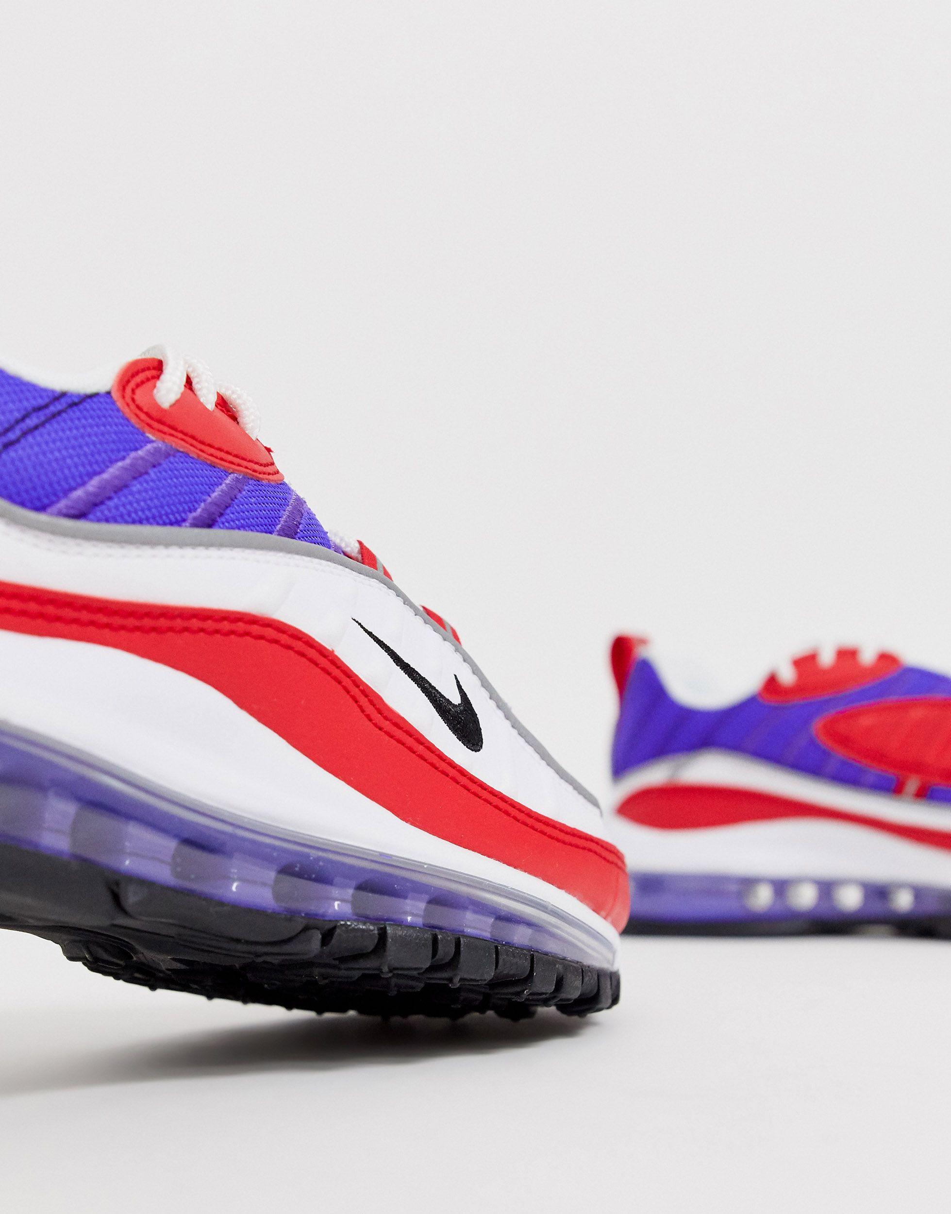 Zapatillas en rojo, violeta y blanco Air Max 98 Nike de Tejido sintético de  color Morado: ahorra un 50 % | Lyst