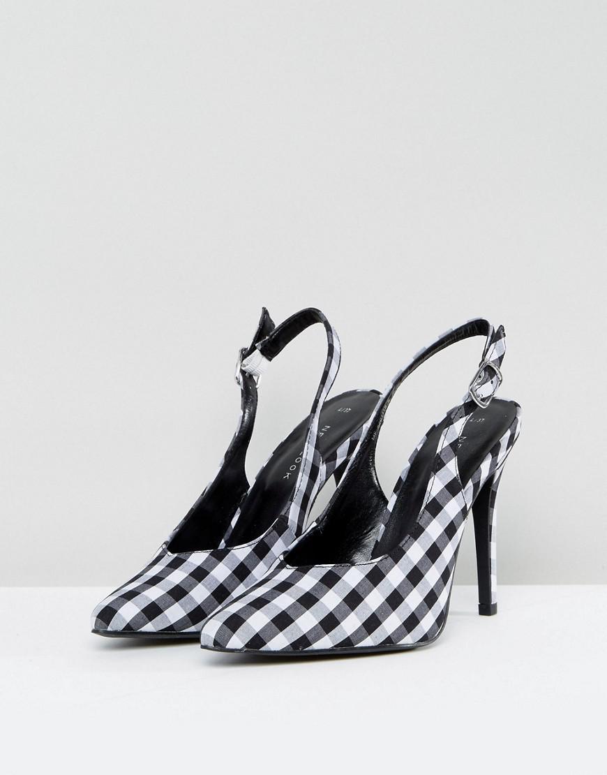 new look black slingback shoes