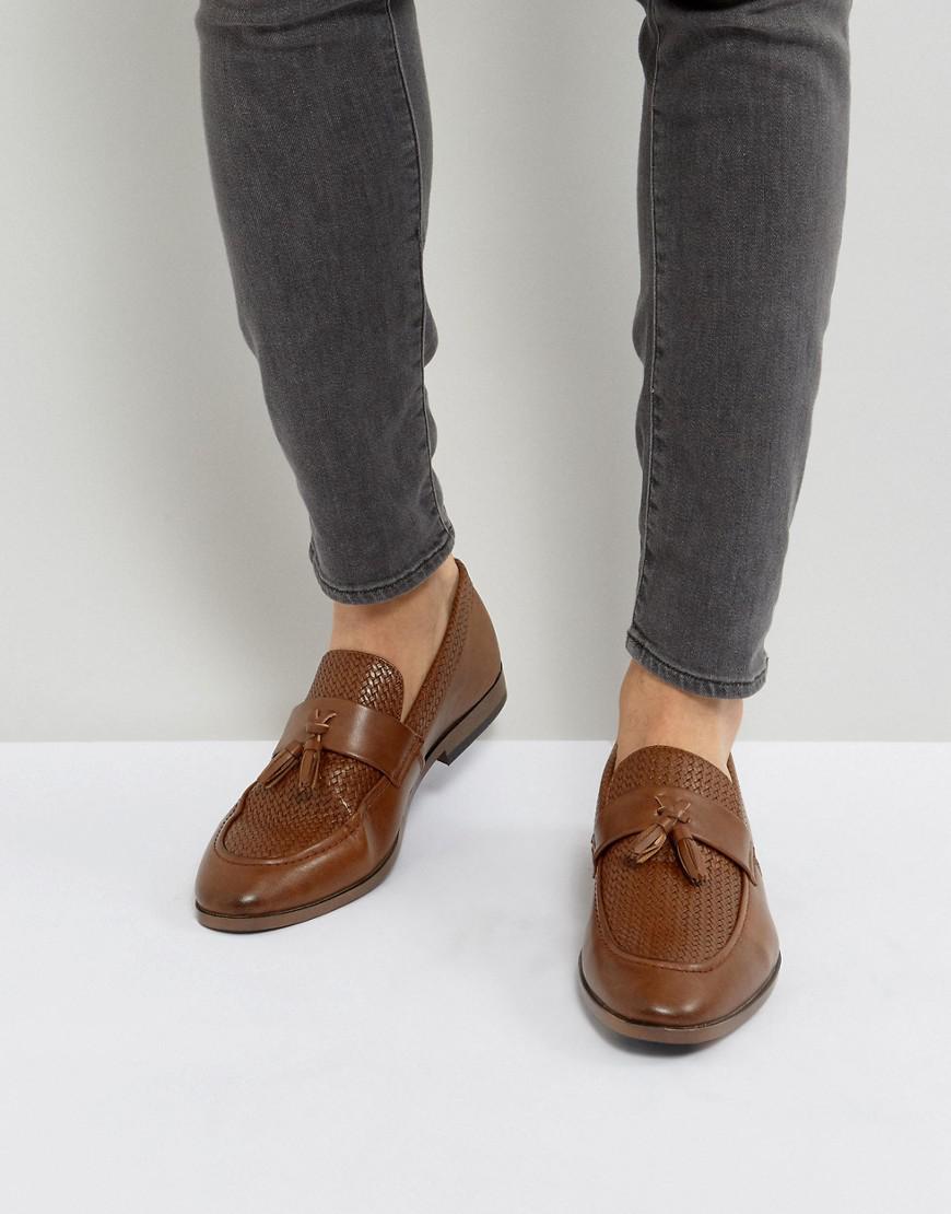 river island leather loafers