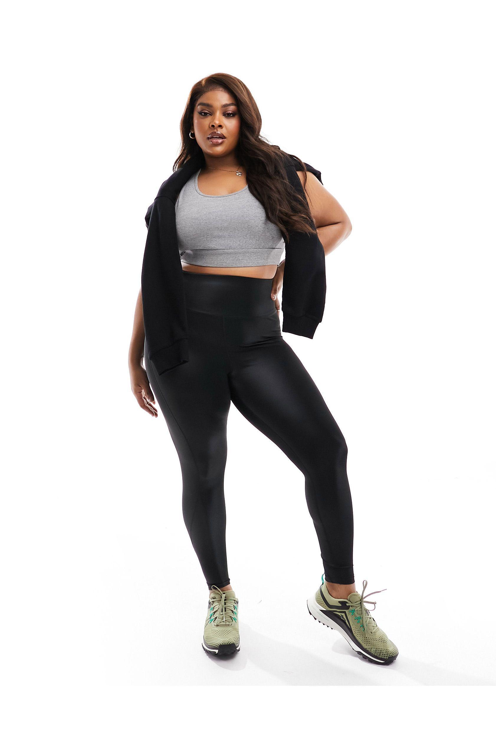 ASOS 4505 Petite Icon seamless ribbed gym leggings in black