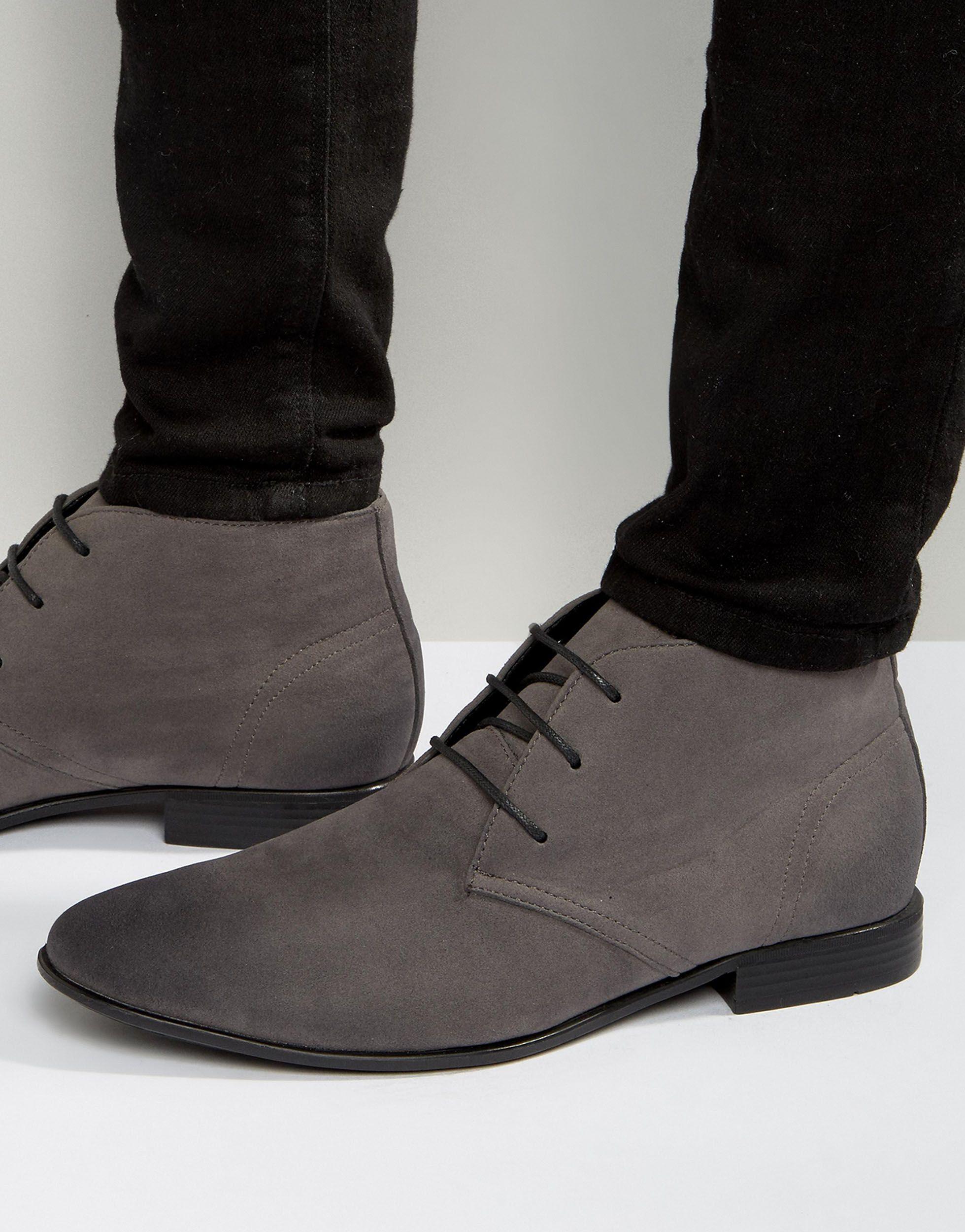 ASOS Chukka Boots in Grey (Gray) for Men - Lyst