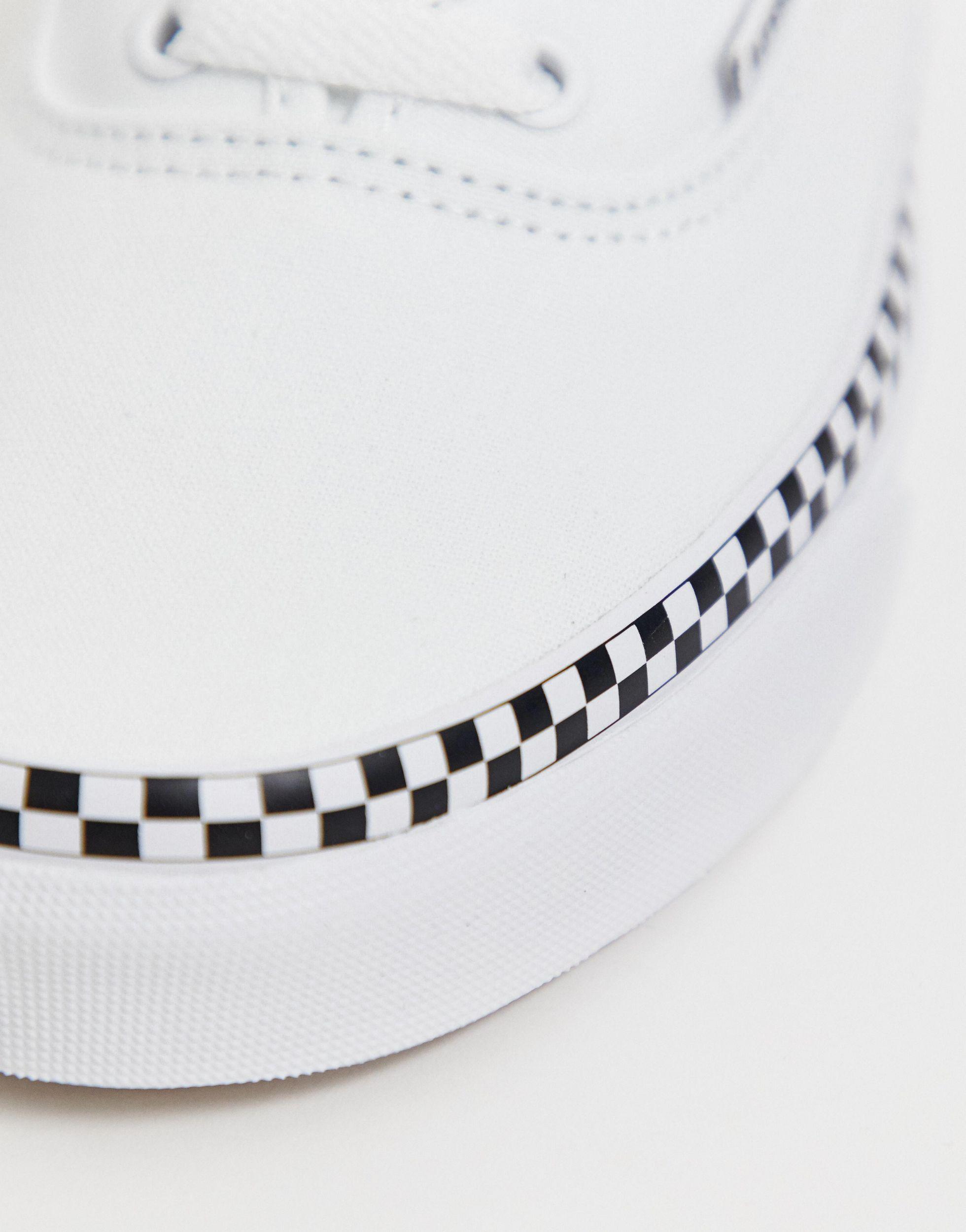 vans authentic check foxing