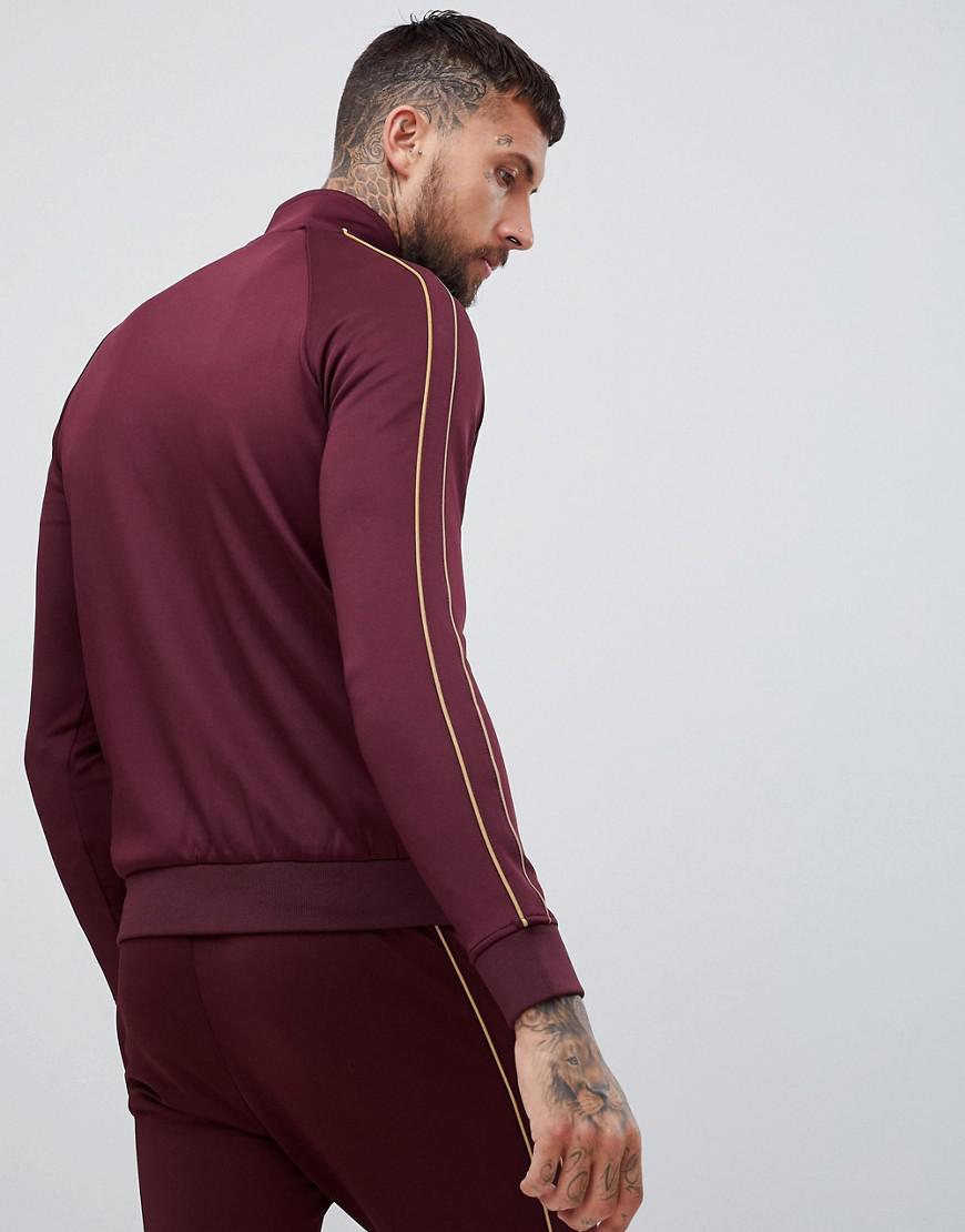gym king tracksuit burgundy