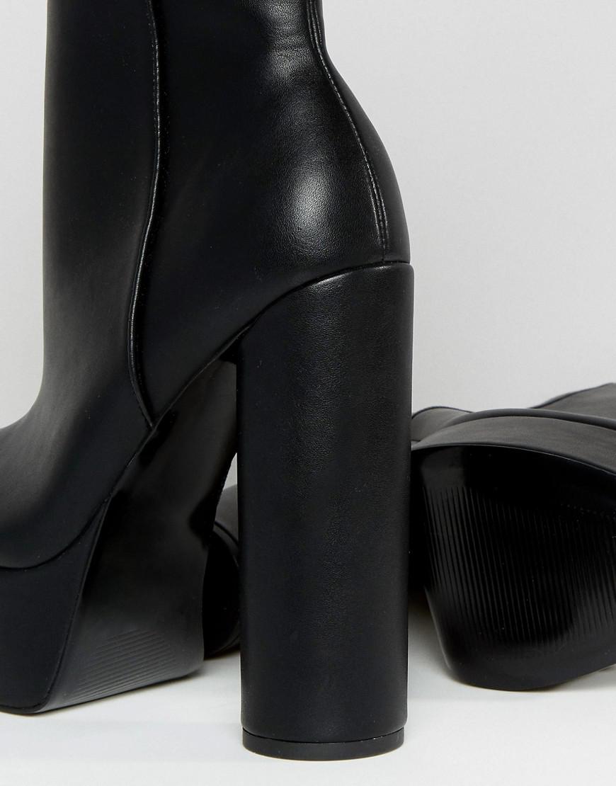 asos electrifying platform ankle boots