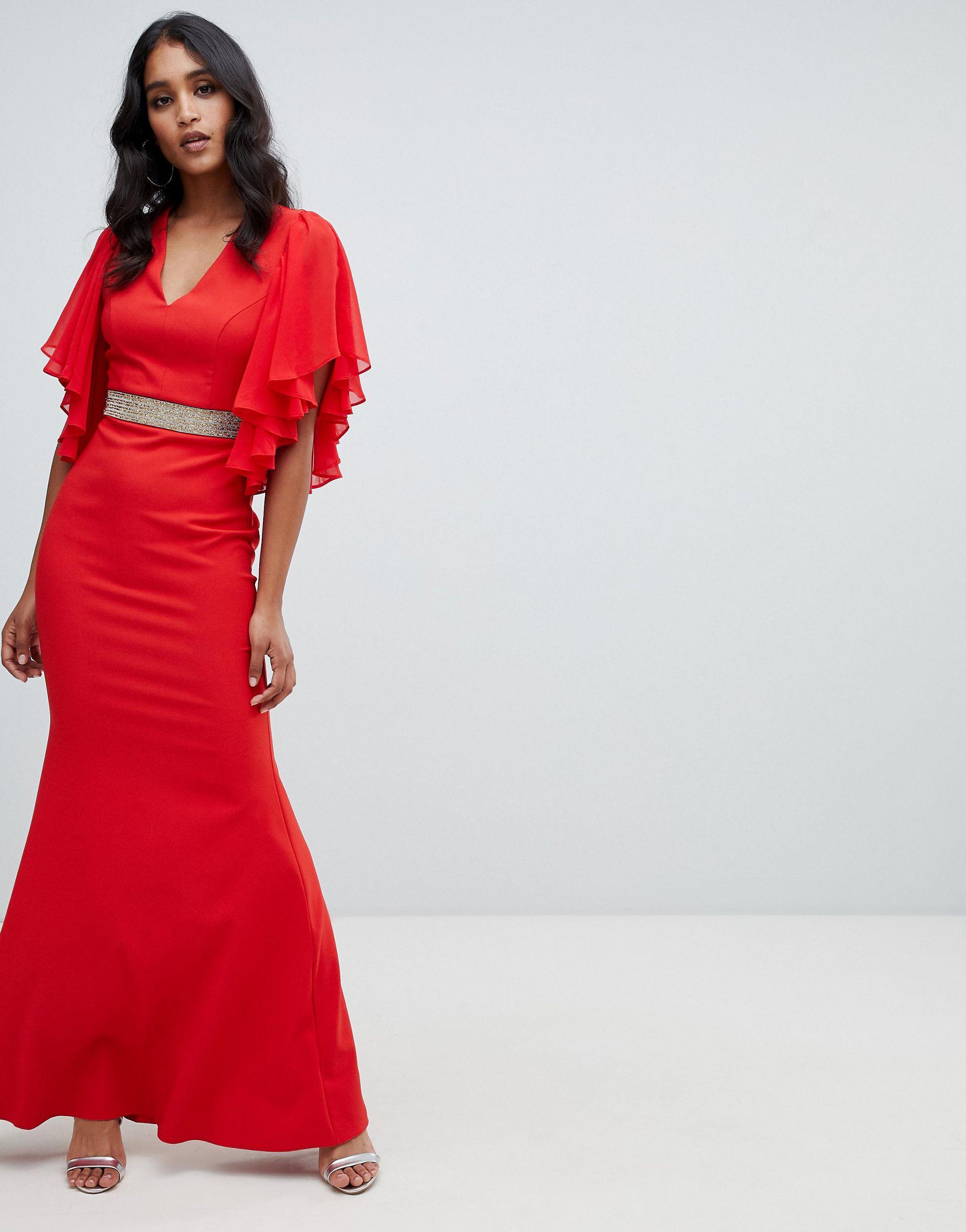 lipsy lara print ruffle maxi dress