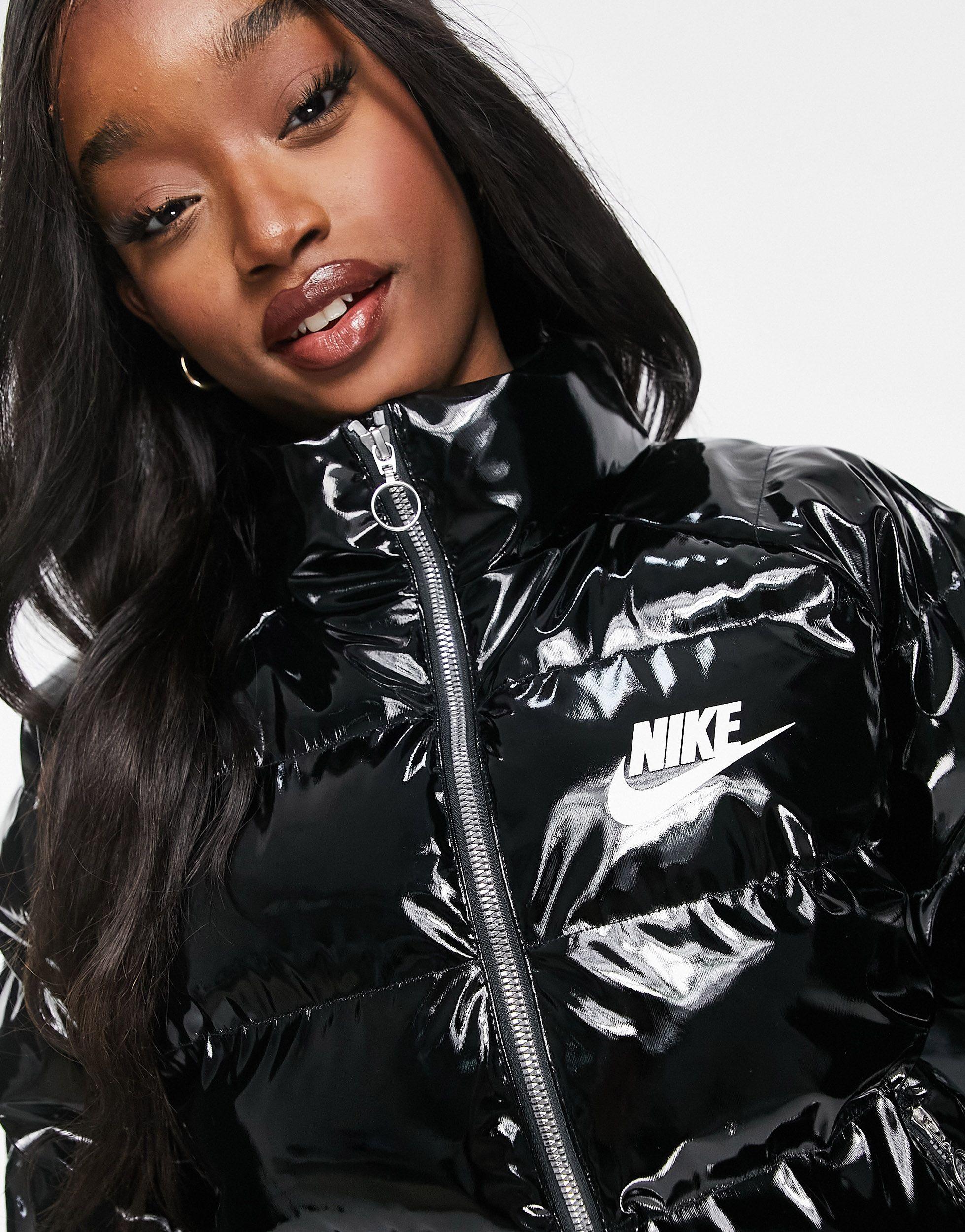 leather nike jacket