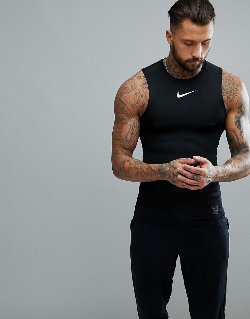 Nike Pro Compression Singlet In Black 838085-010 for Men | Lyst Australia