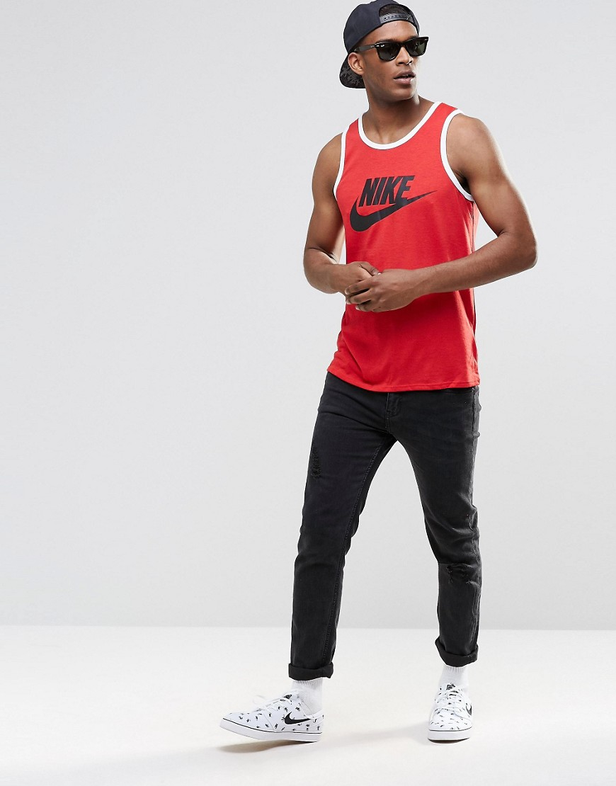 Nike Vest With Large Swoosh Logo In Red 779234 657 for Men Lyst UK