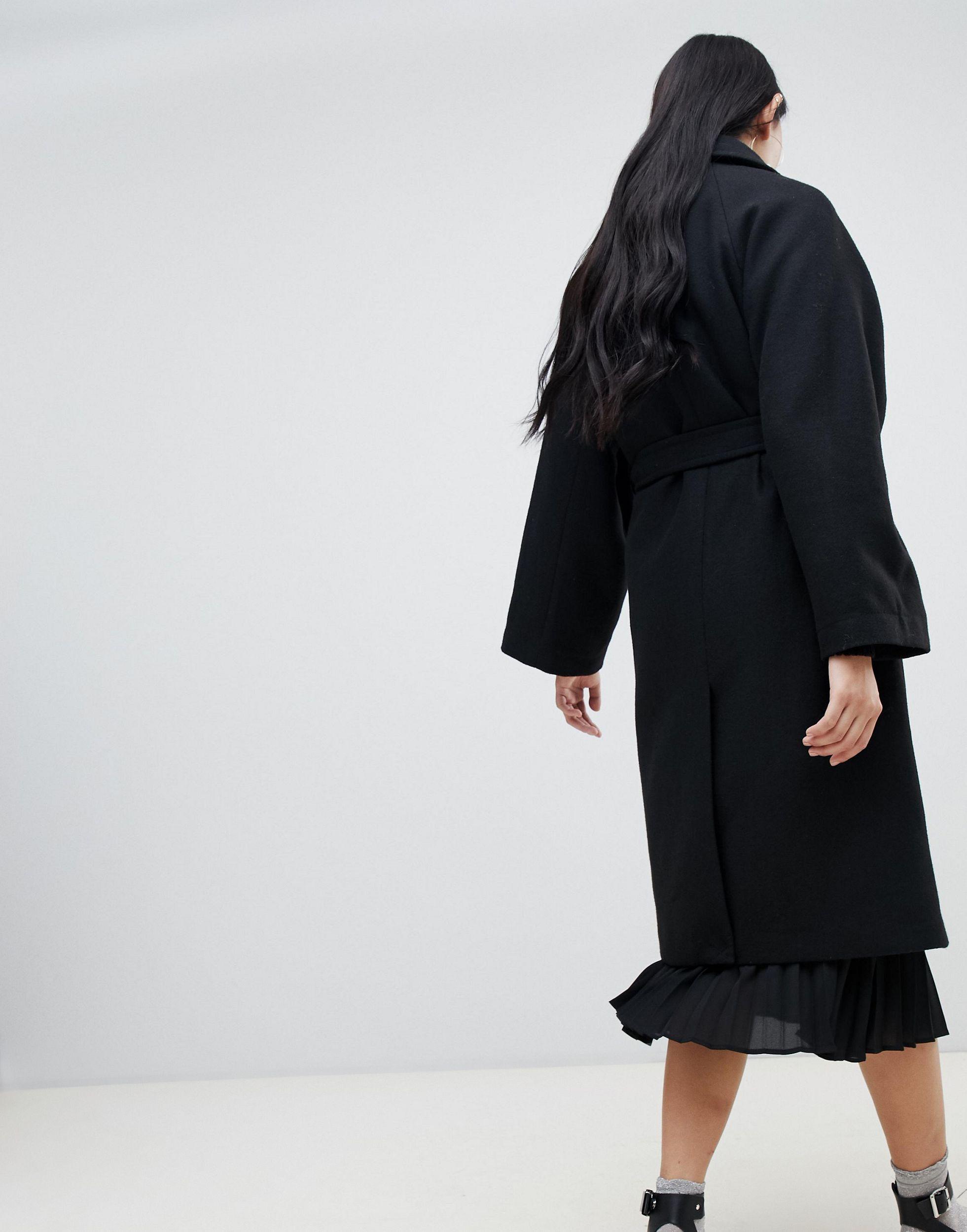 monki belted long coat