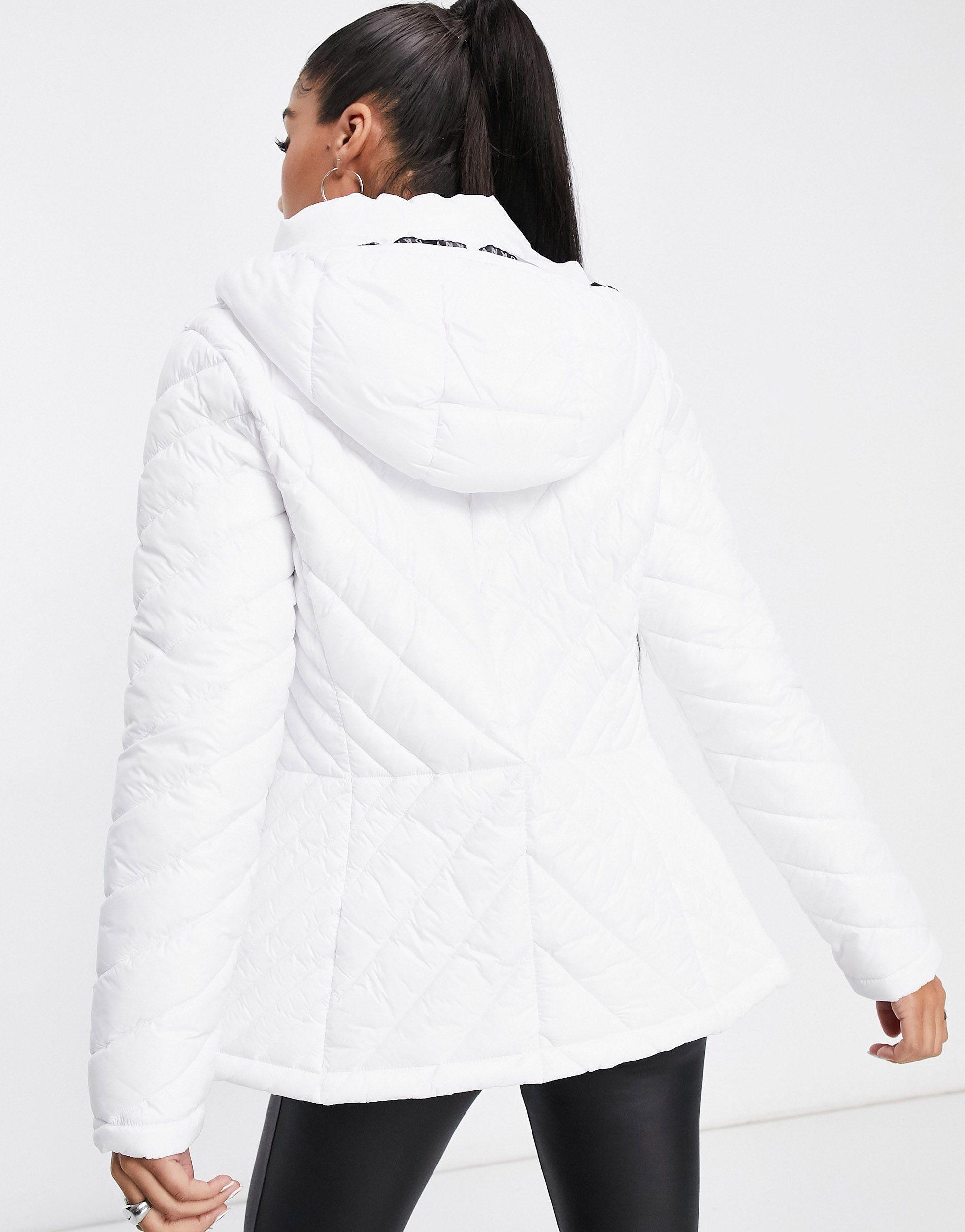 DKNY Packable Jacket in White Lyst