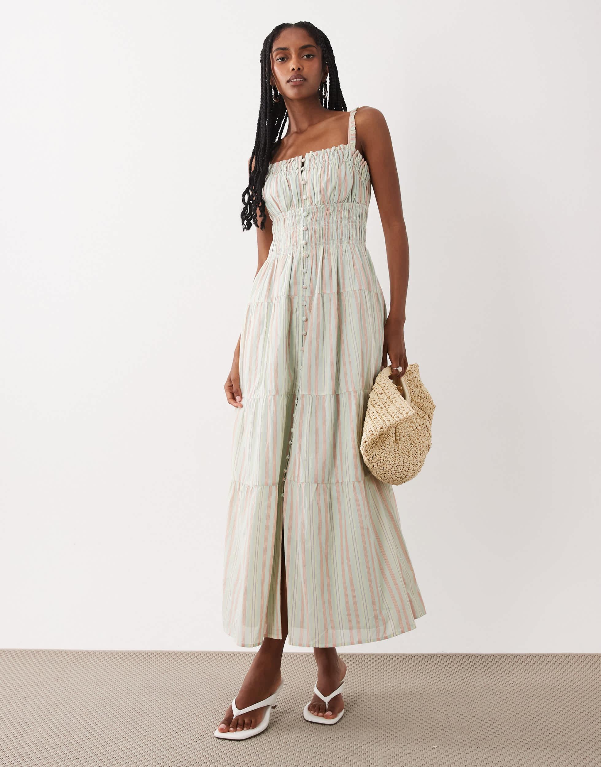 abercrombie and fitch dresses &amp; + All-Over Ruffle Mini Dress enhanced denim fabric Abercrombie Cut-out Floral-pattern Midi Dress
