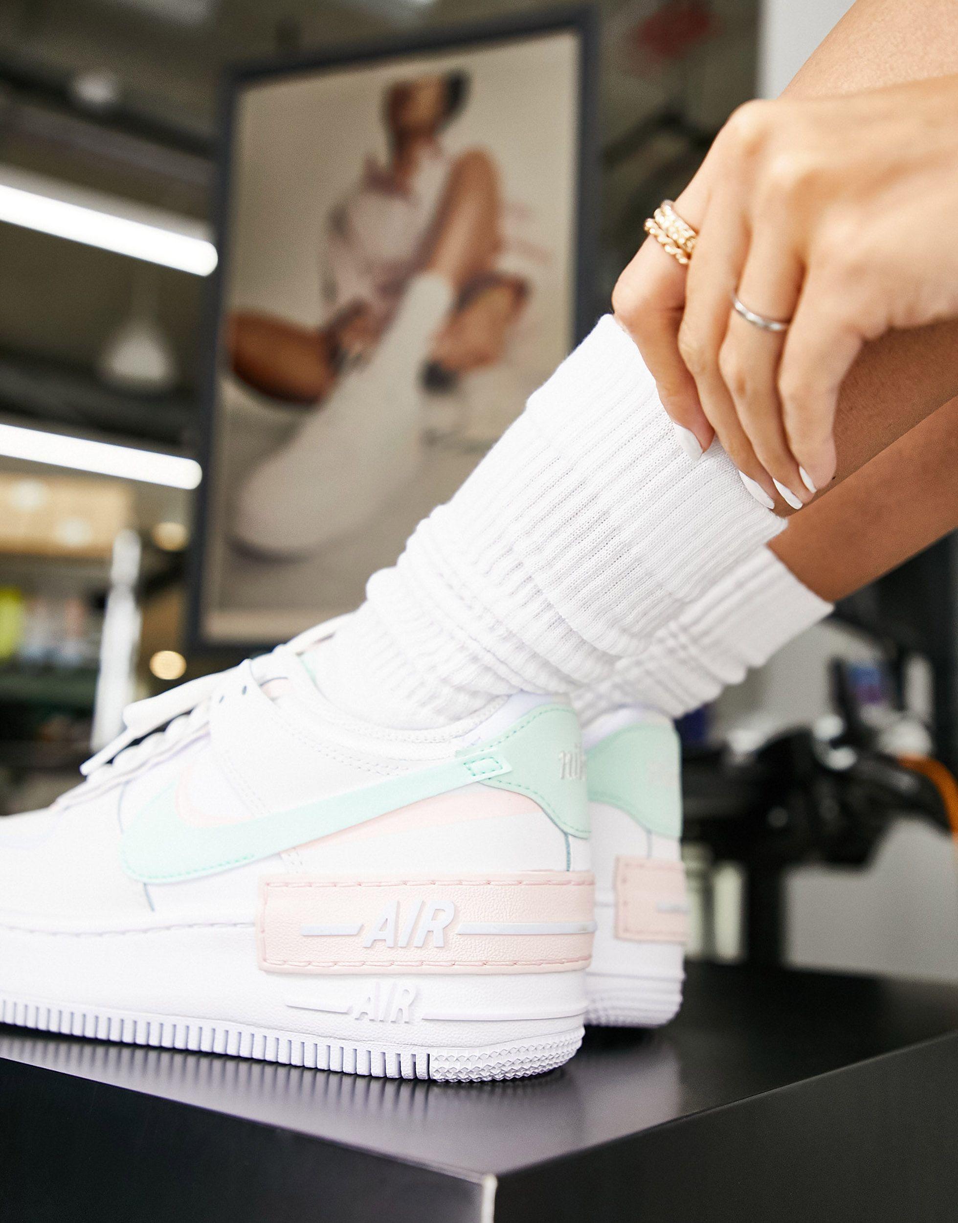 Nike Air Force 1 Shadow Trainers in White | Lyst UK