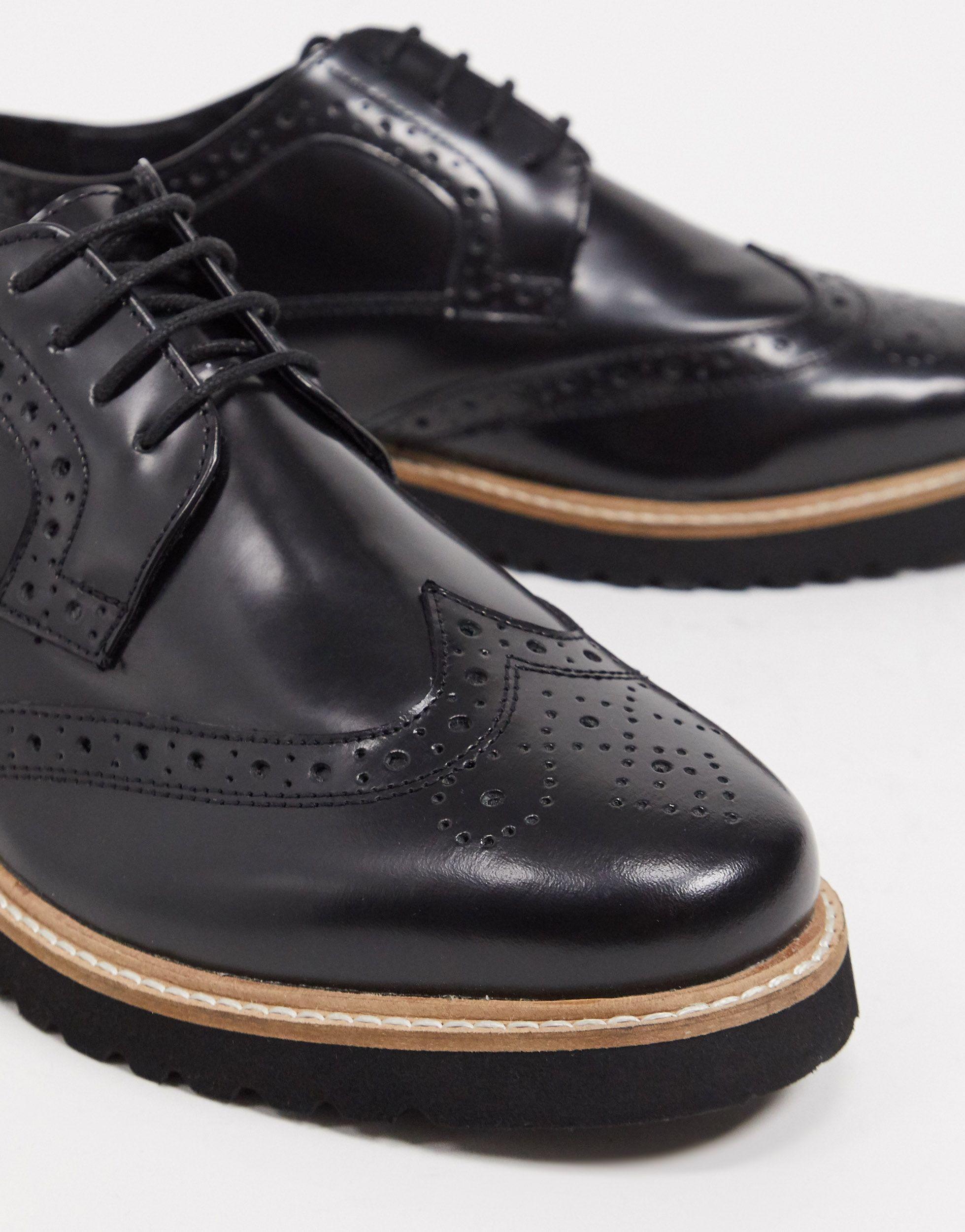 Grenson Leather Stanley Brogues in Black for Men Mens Shoes Lace-ups Brogues 