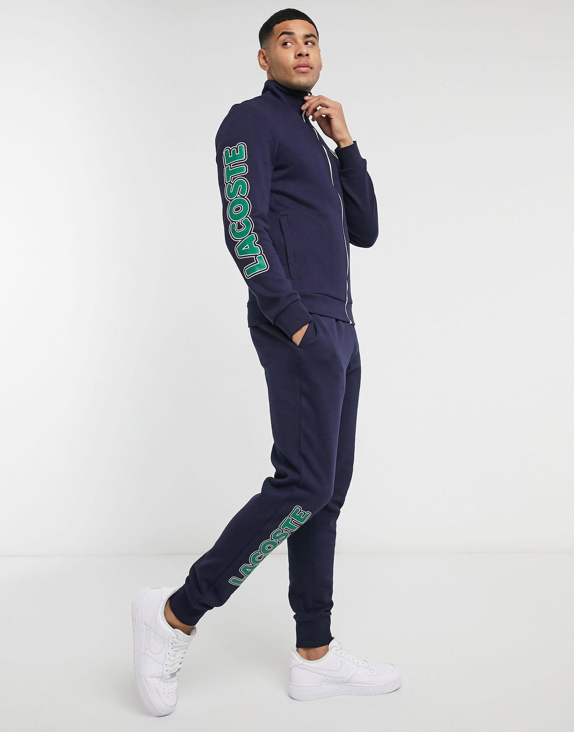 Chándal verde con logo Lacoste de hombre de color Azul | Lyst