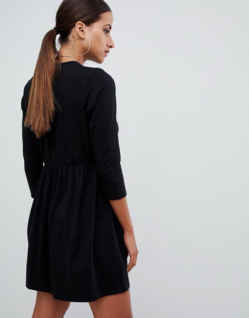 pretty little thing black skater dress