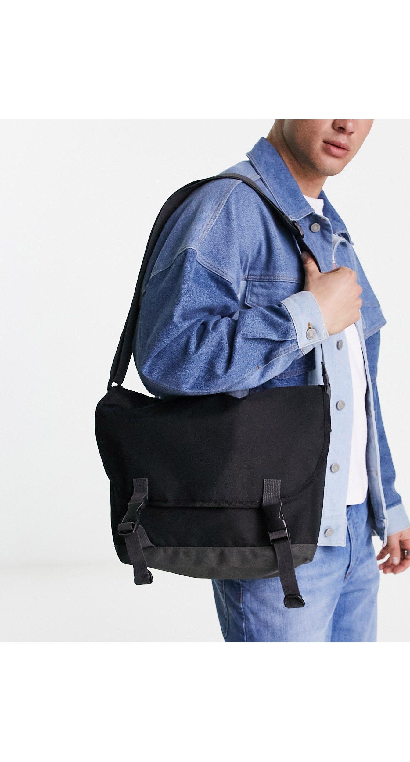 ASOS Messenger Bag in Blue for Men | Lyst