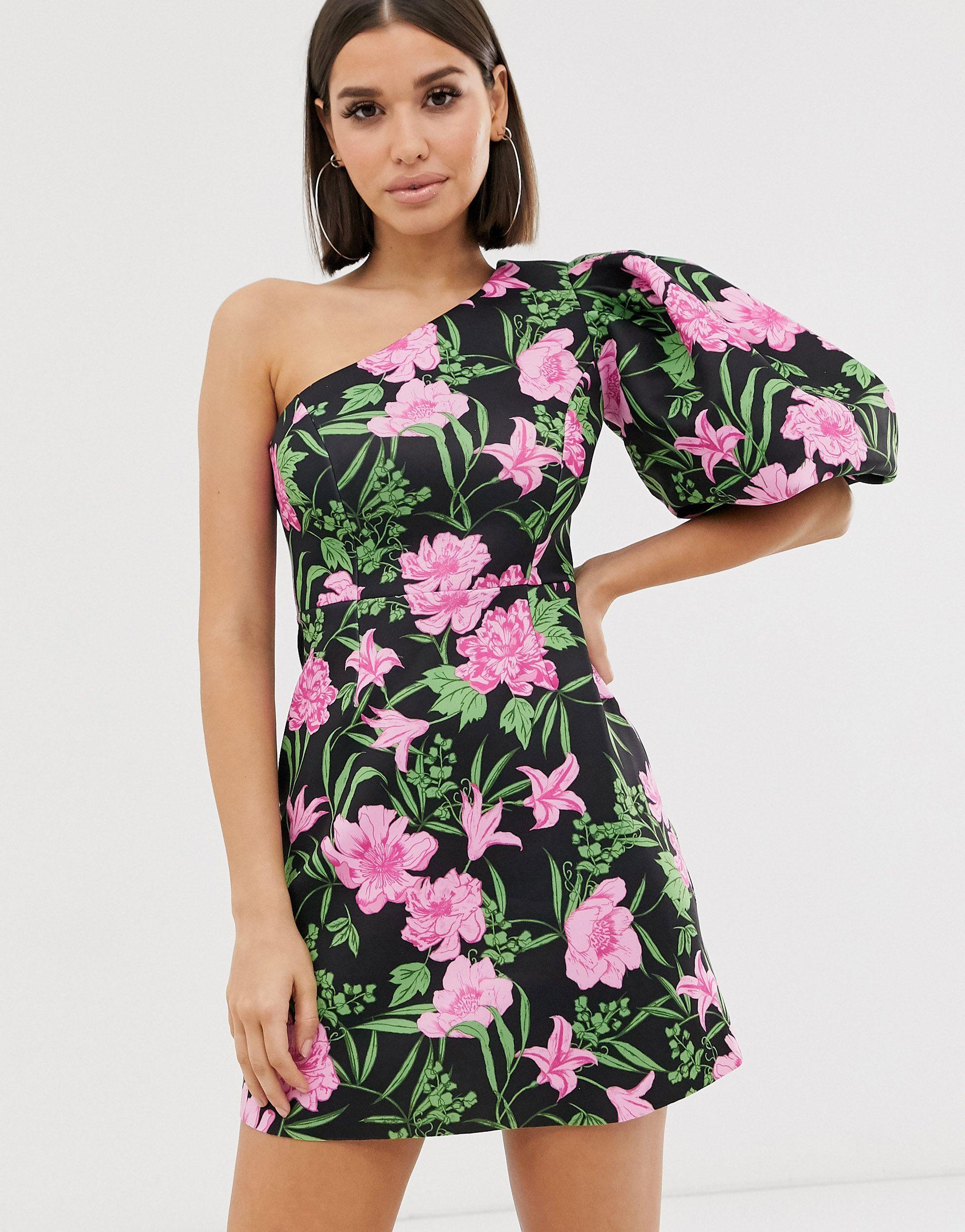 hallie puff sleeve skater dress