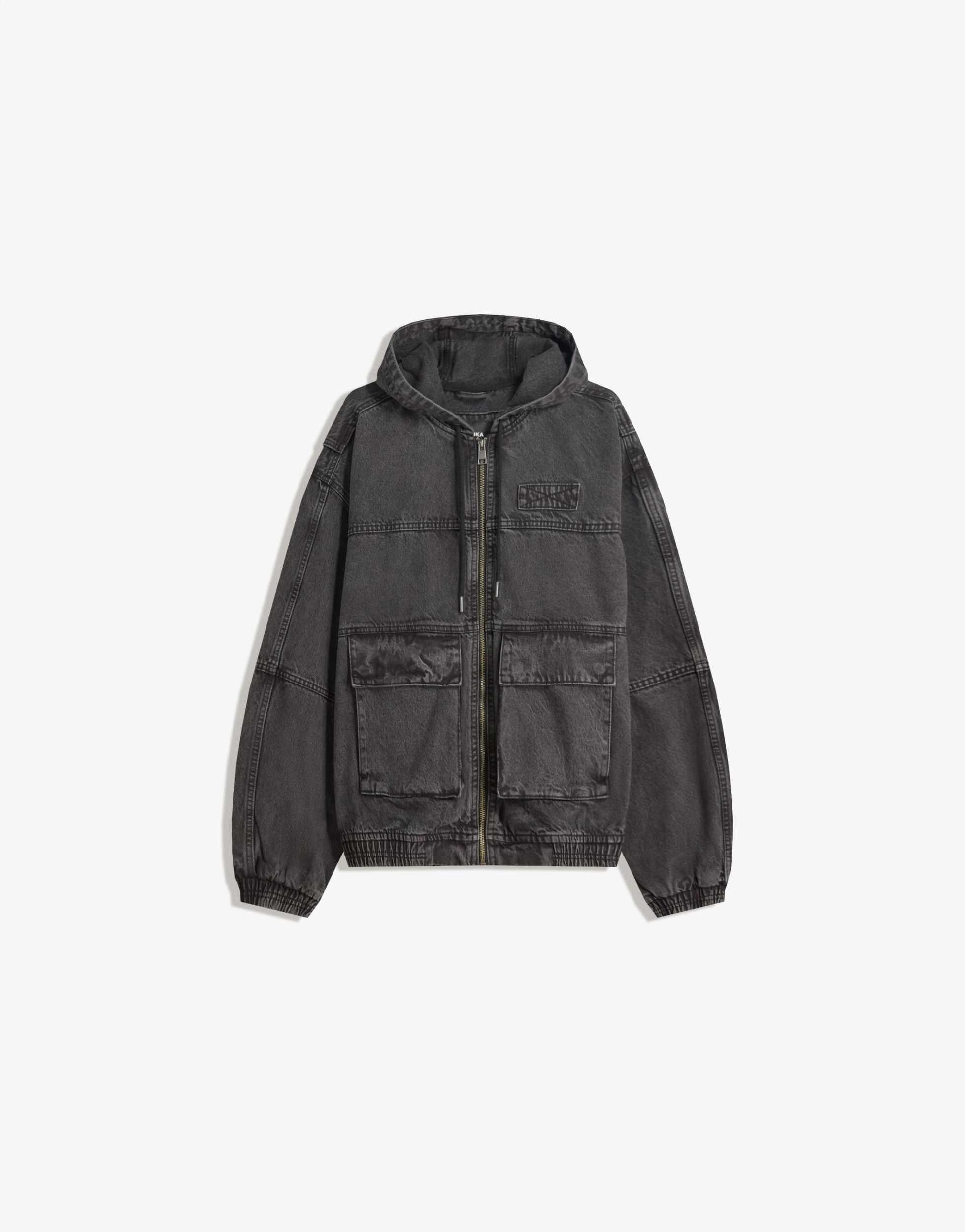 Bershka Oversize Steppjacke Schwarz Bershka Winterjacke Black