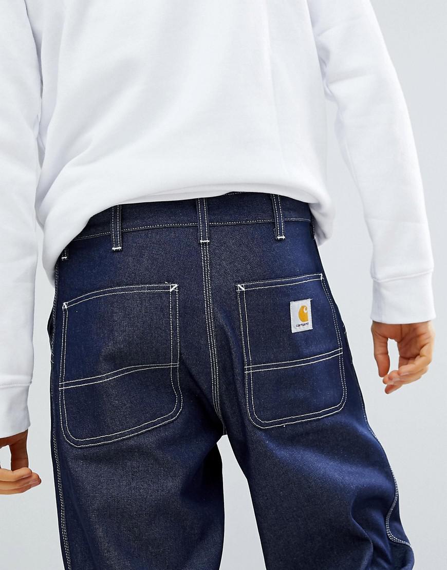 Pantalon simple coupe droite et décontractée Jean Carhartt WIP pour homme  en coloris Bleu | Lyst