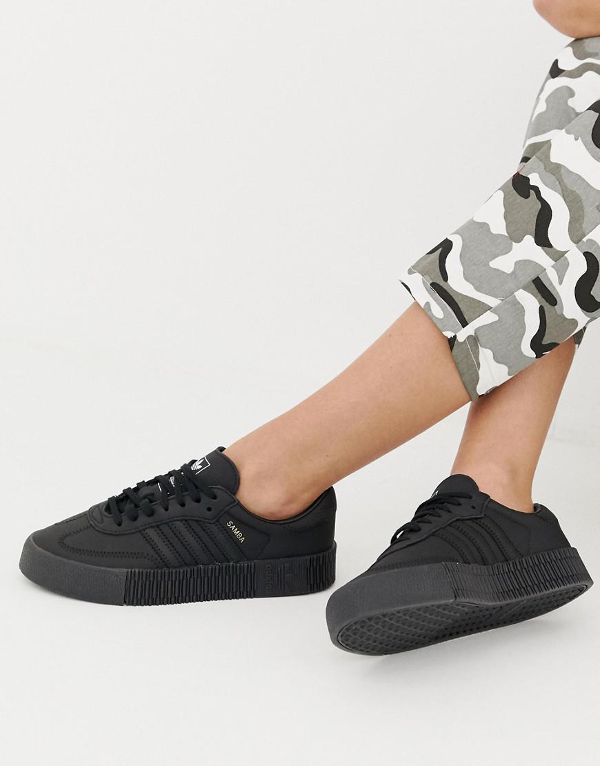 adidas Originals Samba Rose Trainers In Triple in Black | Lyst