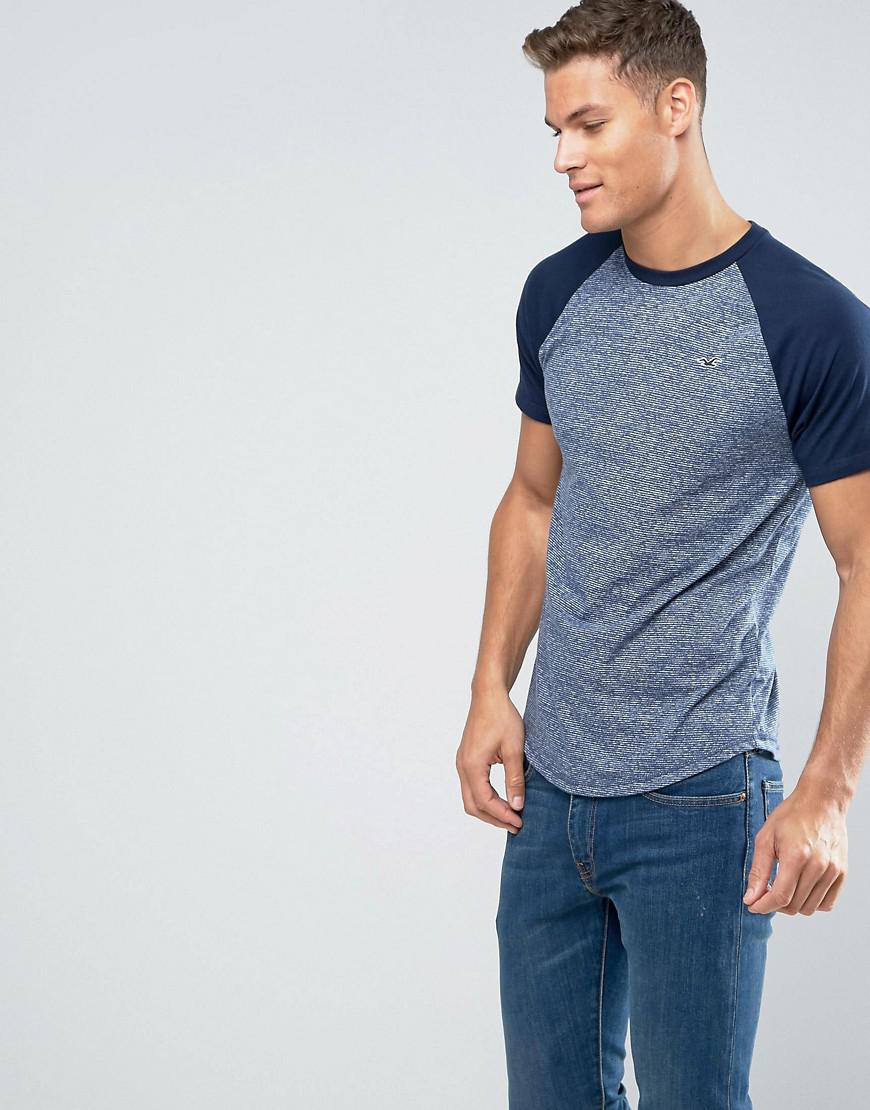 Men Raglan Shirt Short Sleeve Stripe T-Shirt Slim Fit Muscle Workout Baseball Gym Tees 